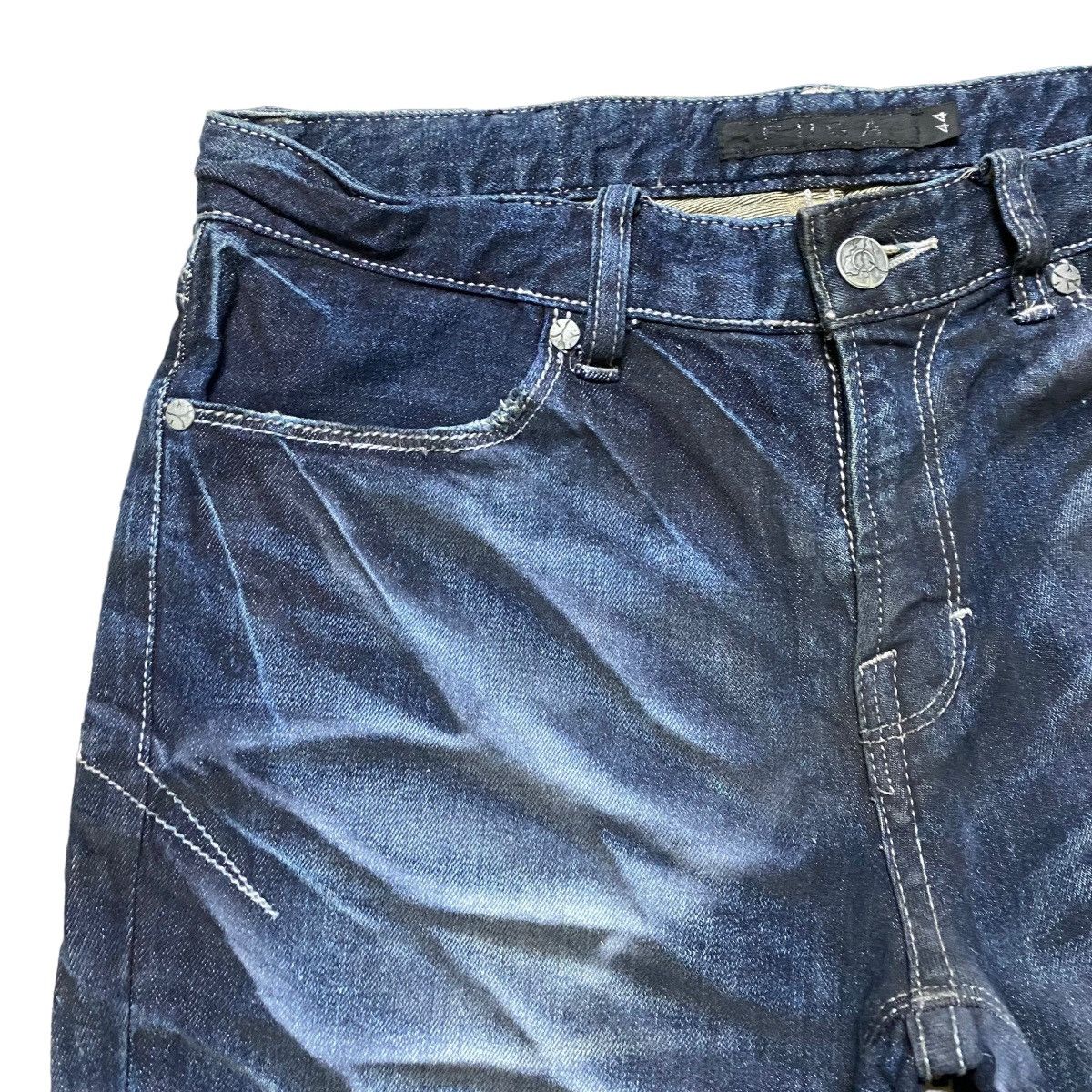 GOSTAR DE FUGA Fuga Waxed Denim Flare Jeans Slim Size US 30 / EU 46 - 5 Thumbnail