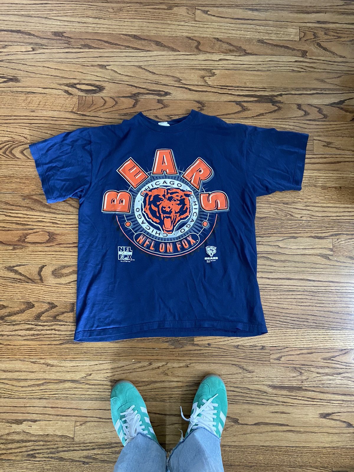 NFL × Vintage Vintage Chicago bears t shirt Size US L / EU 52-54 / 3 - 1 Thumbnail