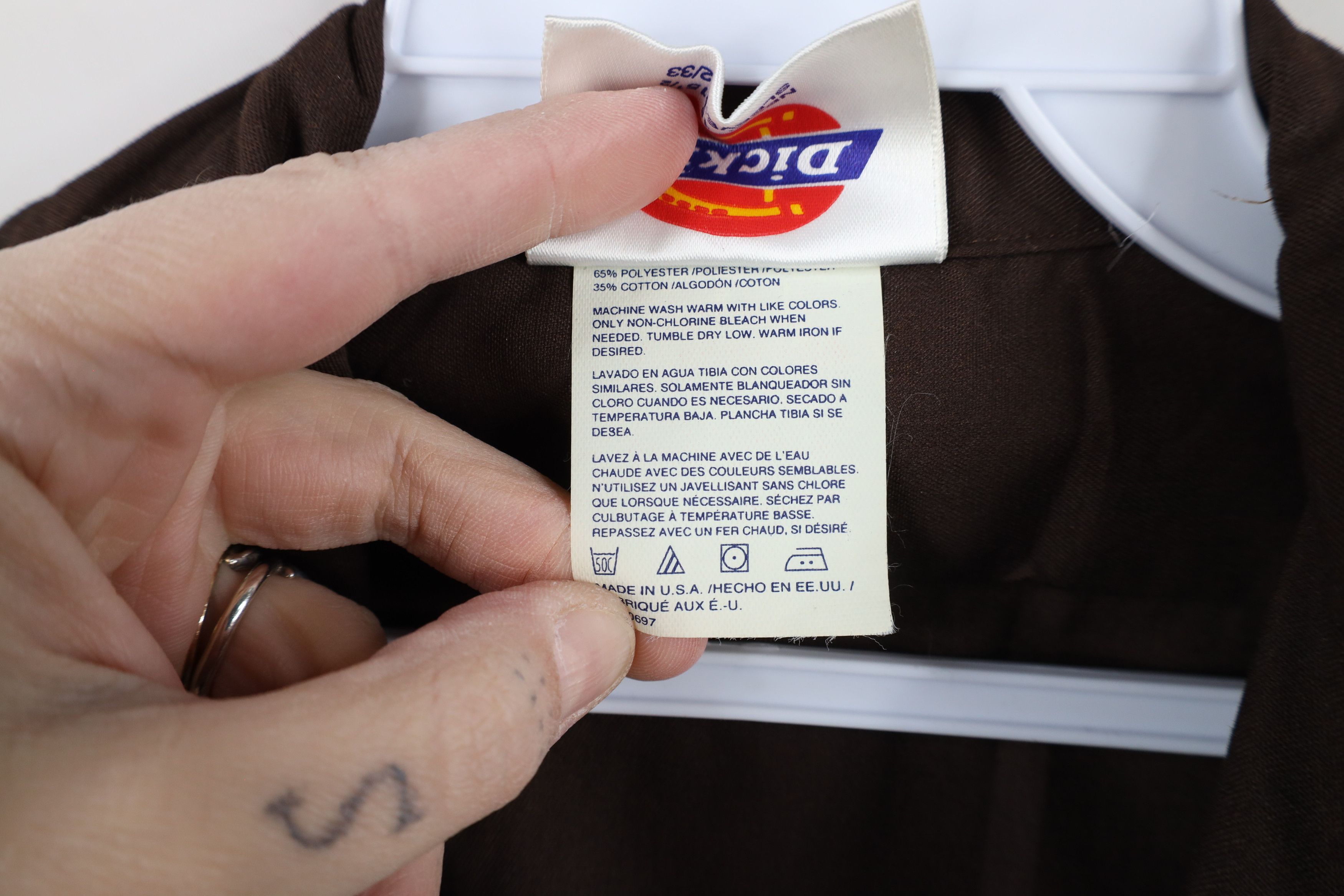 Dickies × Vintage Vintage 90s Dickies Faded Workwear Button Shirt Brown USA Size US M / EU 48-50 / 2 - 5 Thumbnail