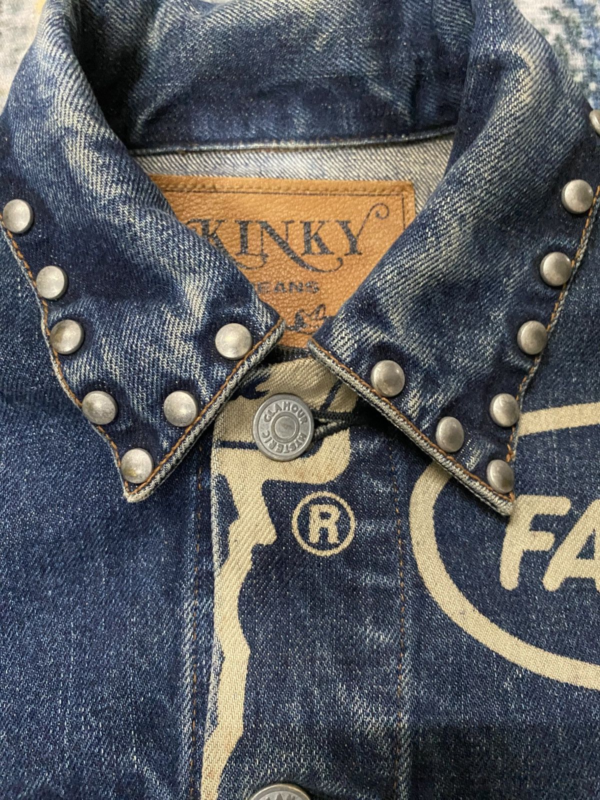 Hysteric Glamour × Japanese Brand Rare Design Hysteric Glamour Punk Studded Kinky Denim Jacket Size US M / EU 48-50 / 2 - 7 Thumbnail