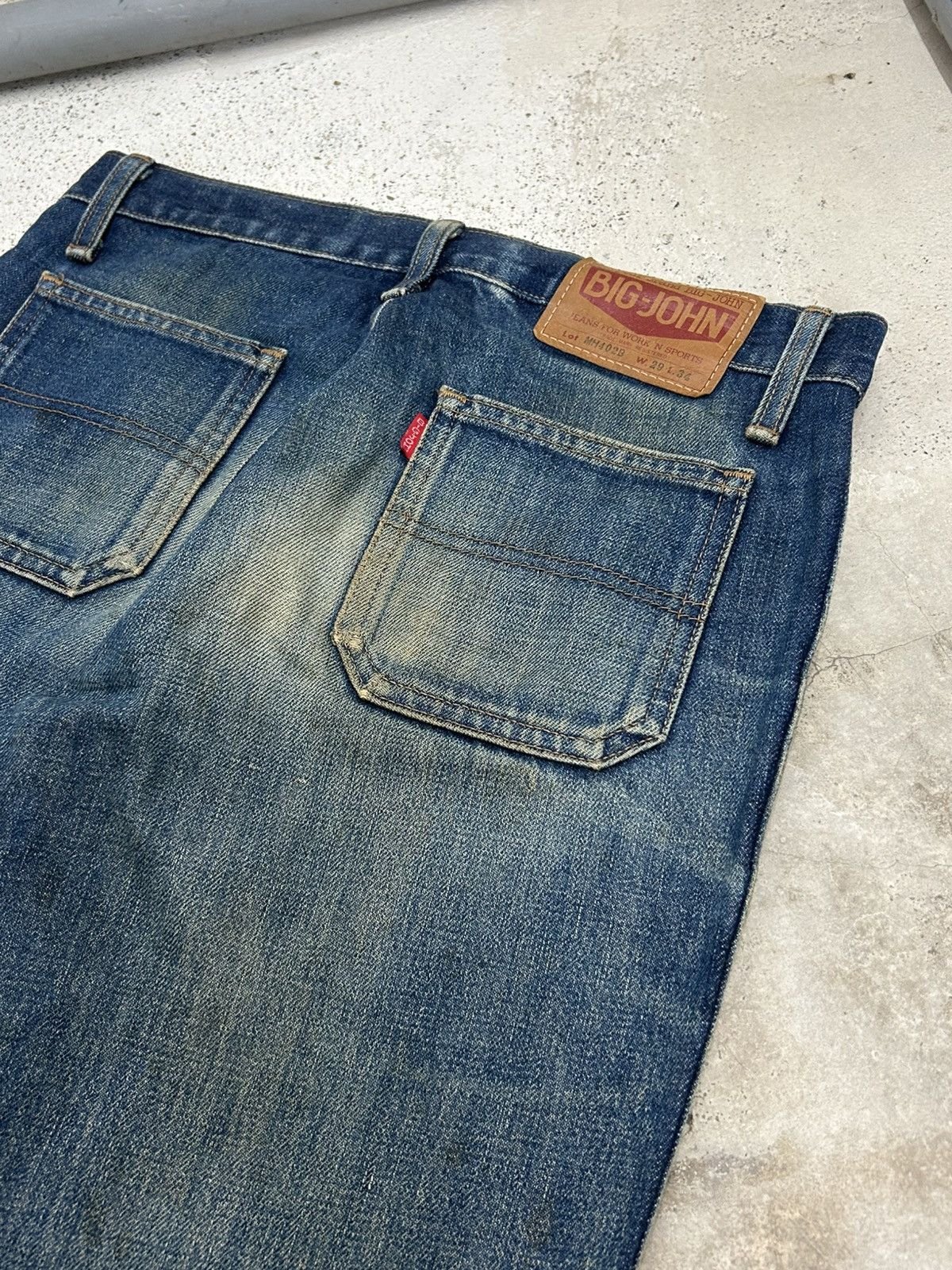 Big John Vintage 80s Big John Bell Bottom Mid Rise Mud Washed Size US 29 - 12 Thumbnail