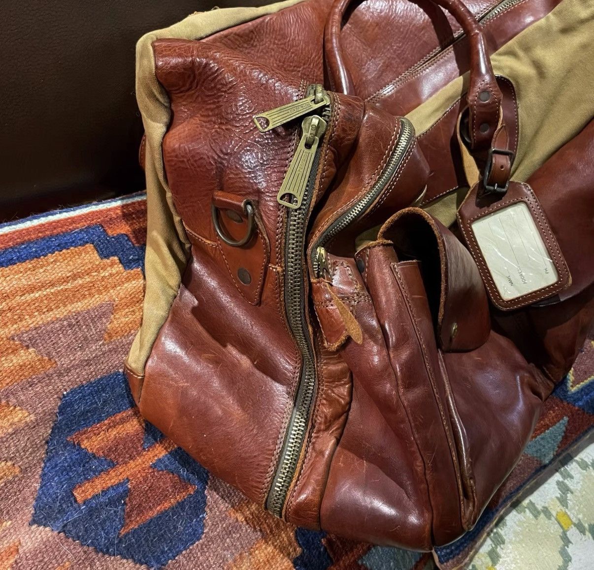 RRL Ralph Lauren RRL Ralph Lauren Double RL Italian Made Travel Bag K22 Size ONE SIZE - 3 Thumbnail