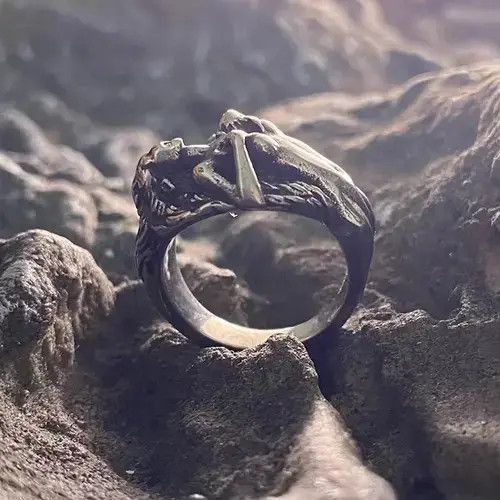 Jewelry Demon Girl Ring Heart Devil Goth Punk Rock Jewelry Chrome Size ONE SIZE - 3 Thumbnail