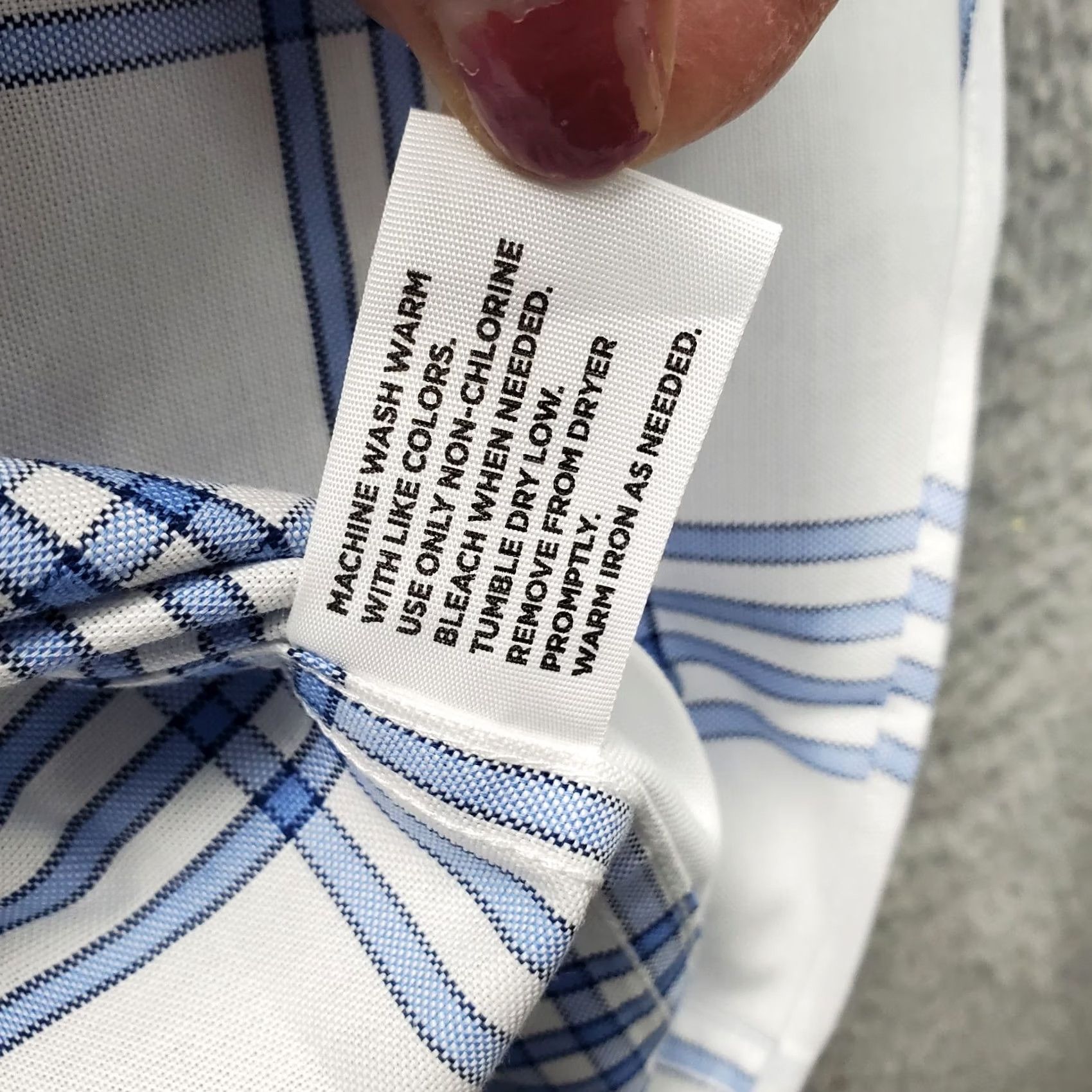 Stafford Stafford Dress Shirt Mens XL Multi Plaid Regular Fit Button-Down Collar Size 46R - 7 Thumbnail