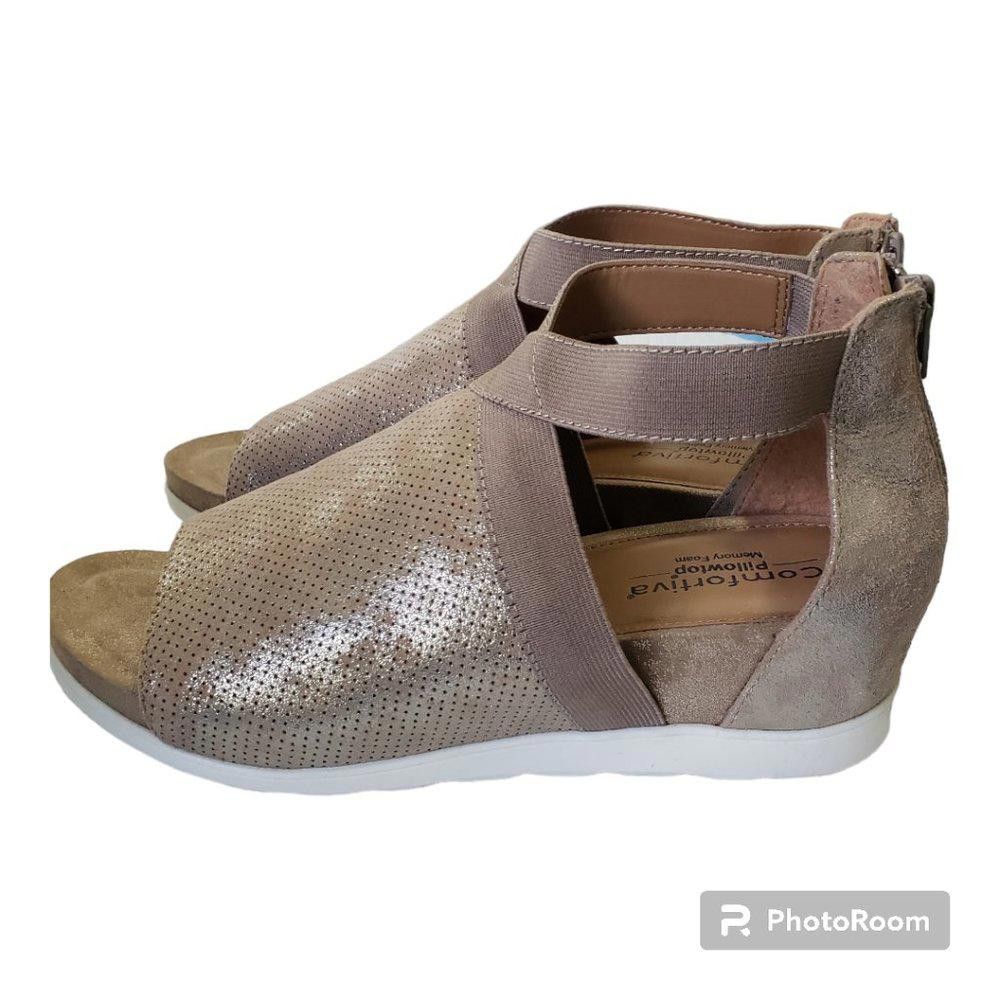 Designer Comfortiva Paisley Metallic Pillowtop Memory Foam Sandal 9.5 Size US 9.5 / IT 39.5 - 5 Thumbnail