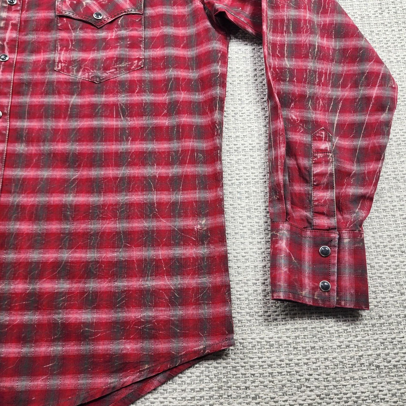 Wrangler VINTAGE Wrangler Retro Shirt Mens Large Red Plaid Western MVR154M Pearl Snap Long Sleeve Size US L / EU 52-54 / 3 - 2 Thumbnail