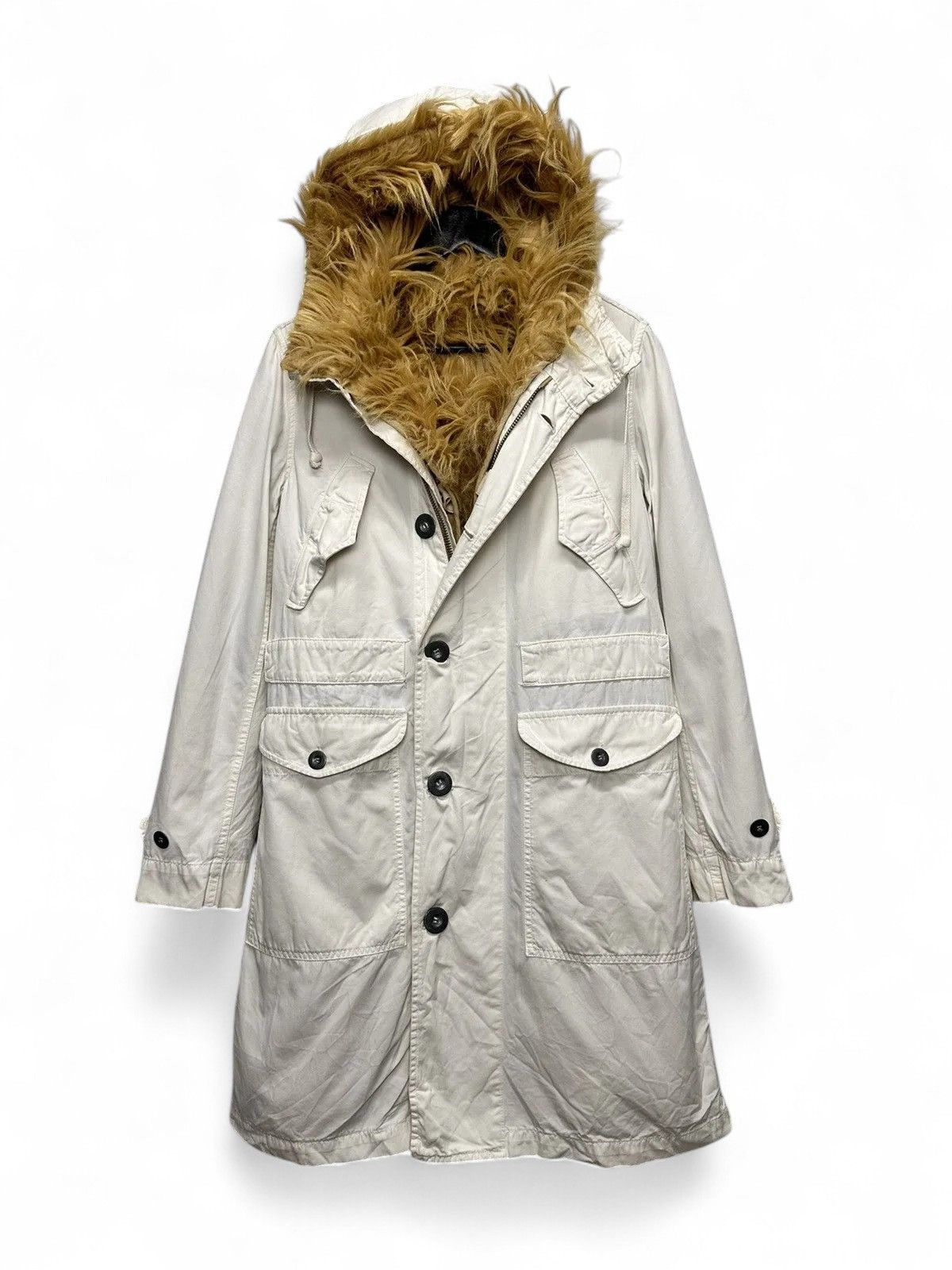 Hysteric Glamour White longline jacket modern minimalist trench style Size US S / EU 44-46 / 1 - 1 Thumbnail