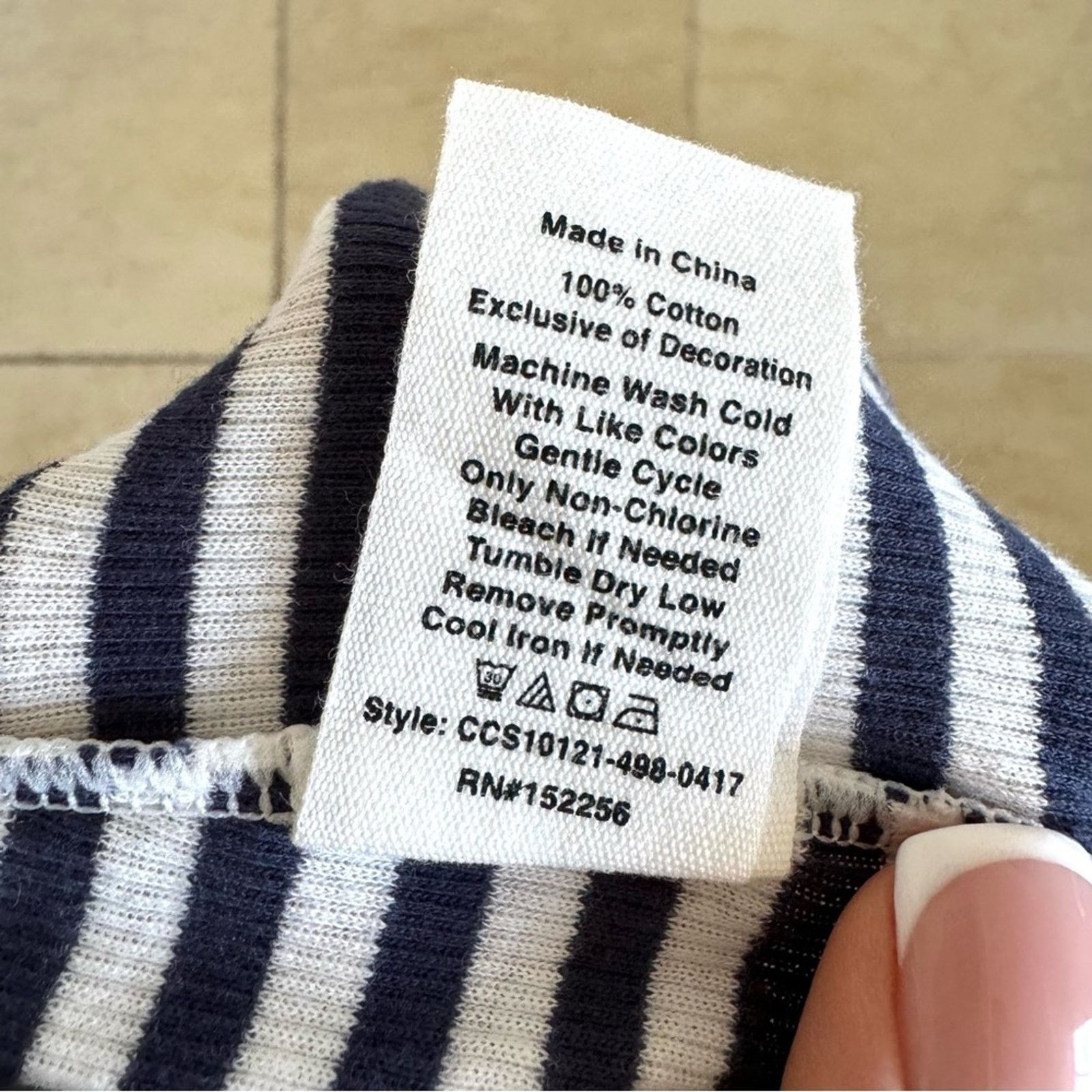 Avec Ces Freres NWT! Avec Les Filles Bodysuit, White/Navy Stripes, Size S Size S / US 4 / IT 40 - 15 Thumbnail