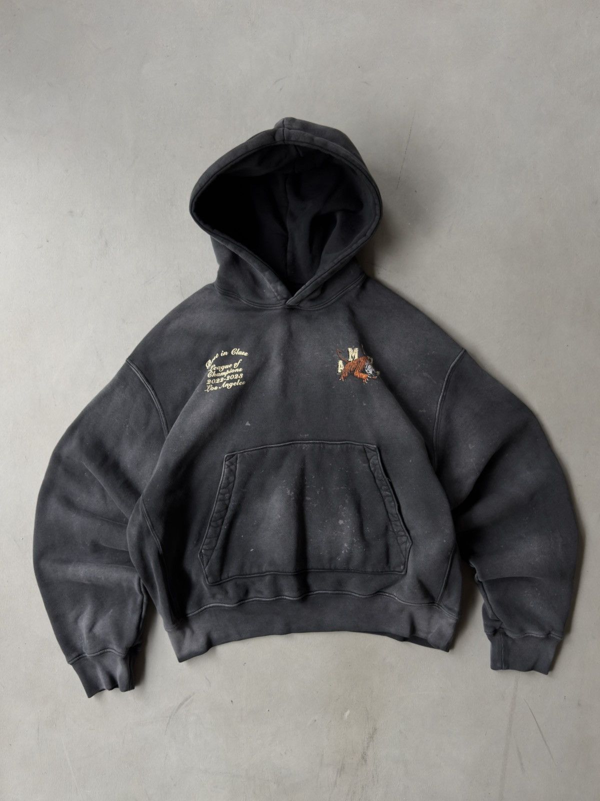 Amiri Amiri Black & White Tiger Varsity Logo Hoodie Size US L / EU 52-54 / 3 - 1 Thumbnail