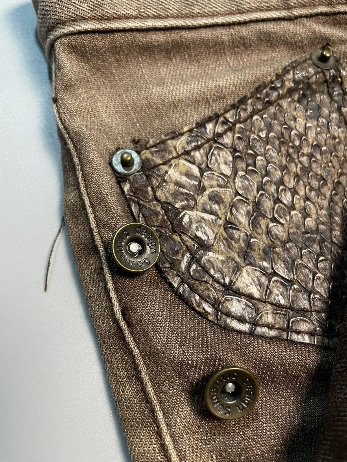 If Six Was Nine Snake Skin Semantic Design Denim Size US 32 / EU 48 - 5 Thumbnail