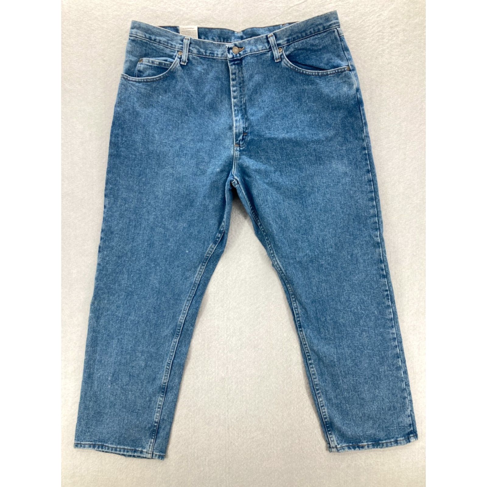 Wrangler Wrangler Jeans 5 Star Relaxed Medium Blue Denim Straight Leg Mens 40x30 Straight Leg Jeans Denim Blue Color 5 Star Premium Denim Mens Size US 40 / EU 56 - 2 Thumbnail