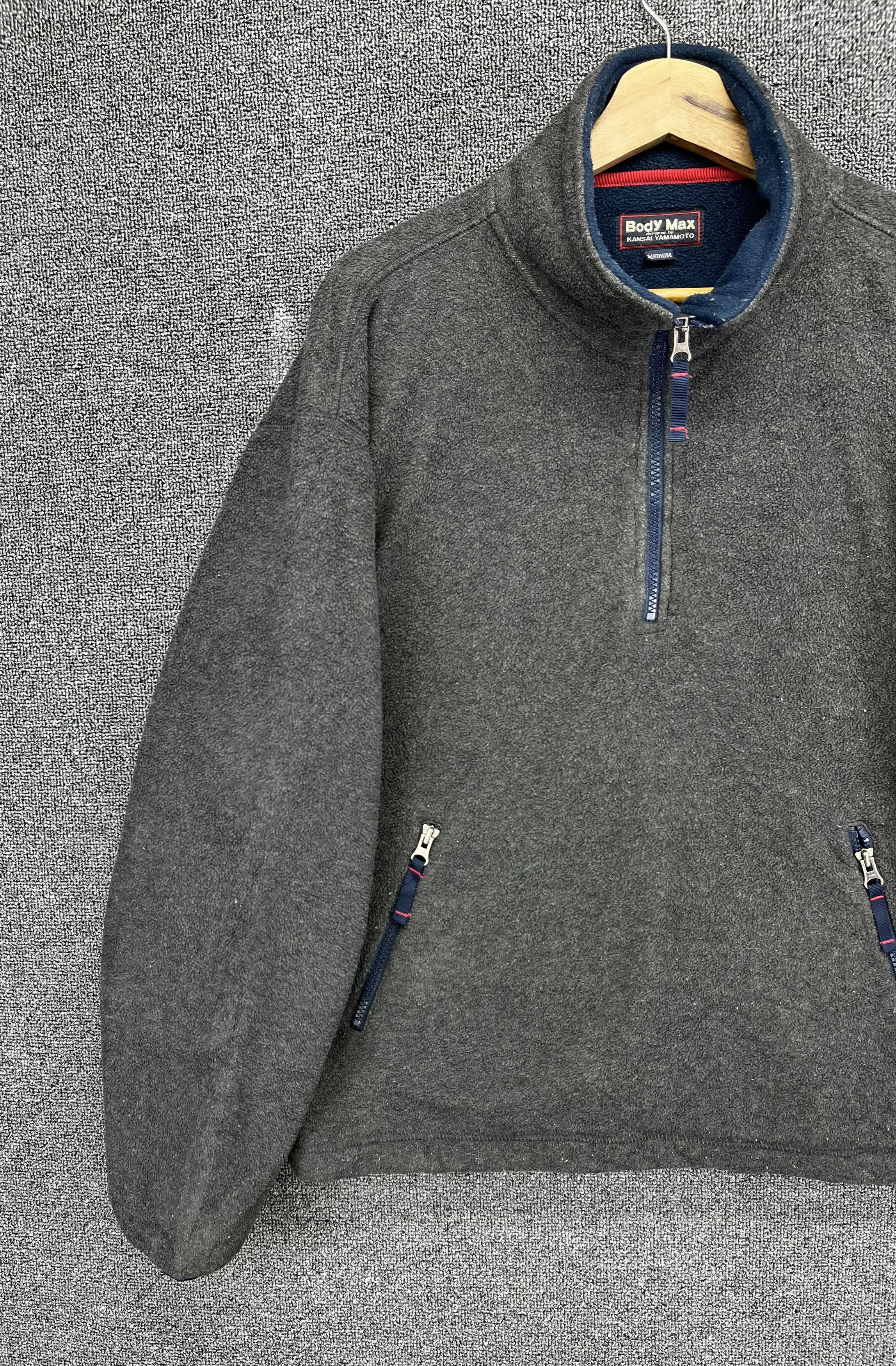 Kansai Yamamoto Vintage Kansai Yamamoto Half Zipper Rare Fleece Sweatshirts Size US M / EU 48-50 / 2 - 2 Thumbnail