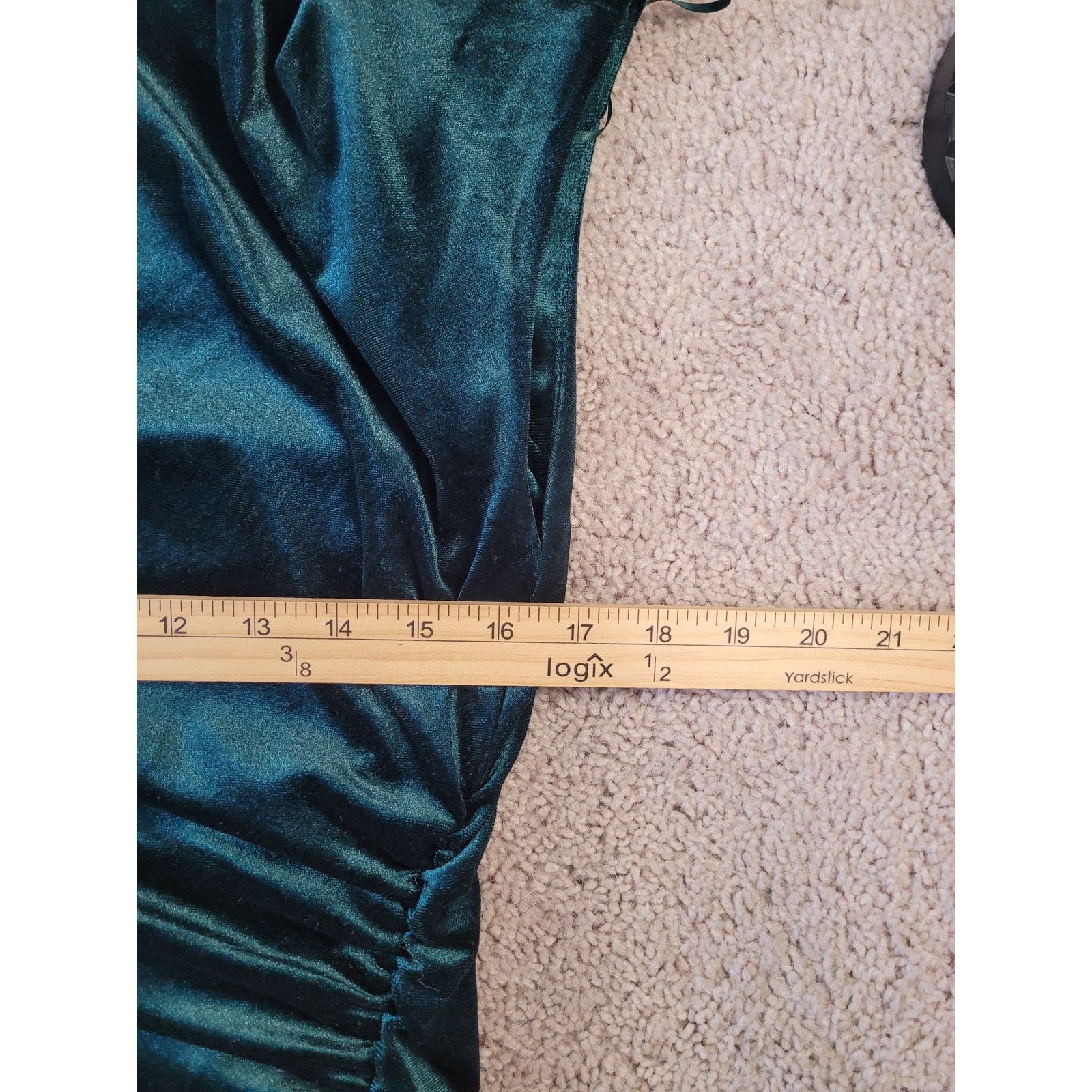 NWOT Robbie Bee Emerald Velvet Cowl Maxi Dress L