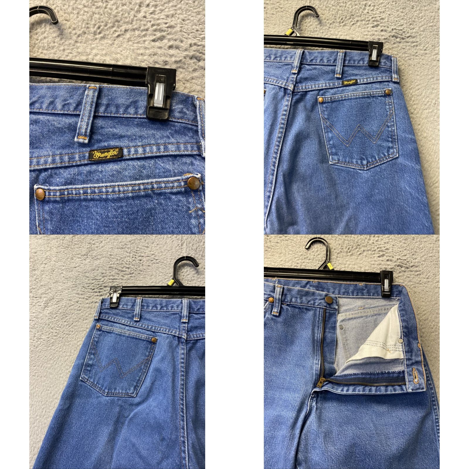 Wrangler VINTAGE Wrangler Jeans Men Denim Straight Slim 33x34 Blue 5-Pocket Design Mens Size US 34 / EU 50 - 8 Thumbnail