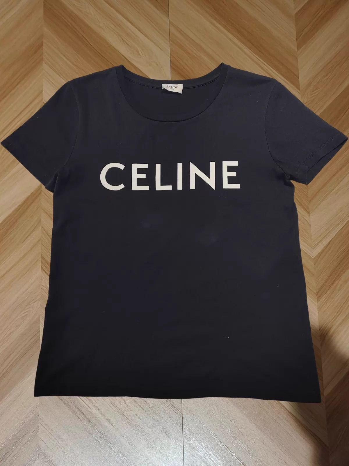 Celine Celine Logo Short Sleeve Tee XS Size XS / US 0-2 / IT 36-38 - 1 Thumbnail