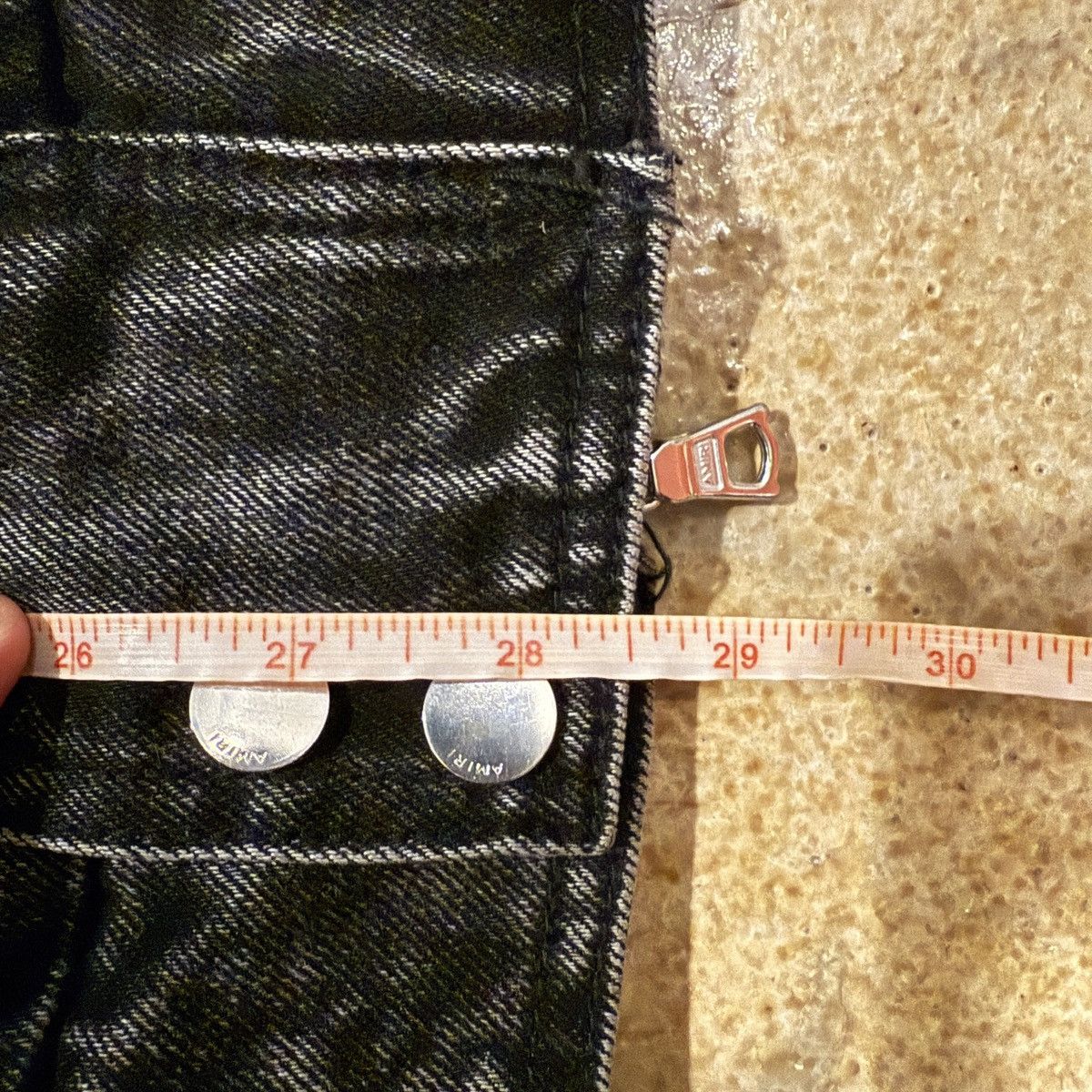 Amiri Acid Wash Black Denim Jacket Size US S / EU 44-46 / 1 - 7 Thumbnail
