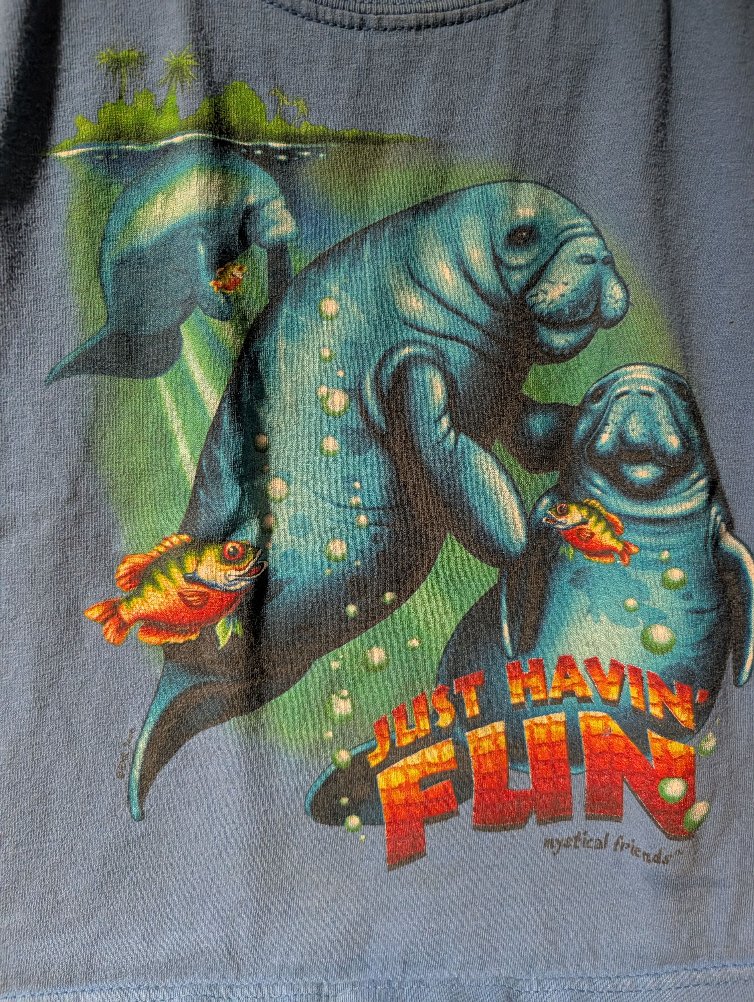Arts & Science Vintage 2000 Sea Lion Animal Just Having Fun BOYS T-Shirt Size US S / EU 44-46 / 1 - 2 Thumbnail