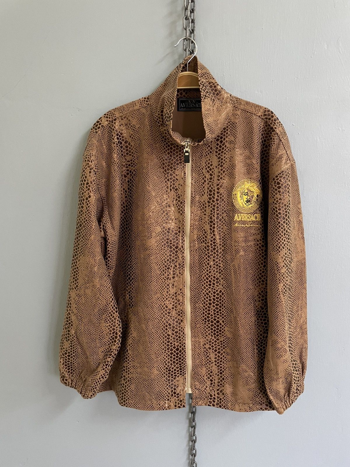 Versace Vintage A. versace snake skin style zip up jacket Size US XL / EU 56 / 4 - 2 Thumbnail