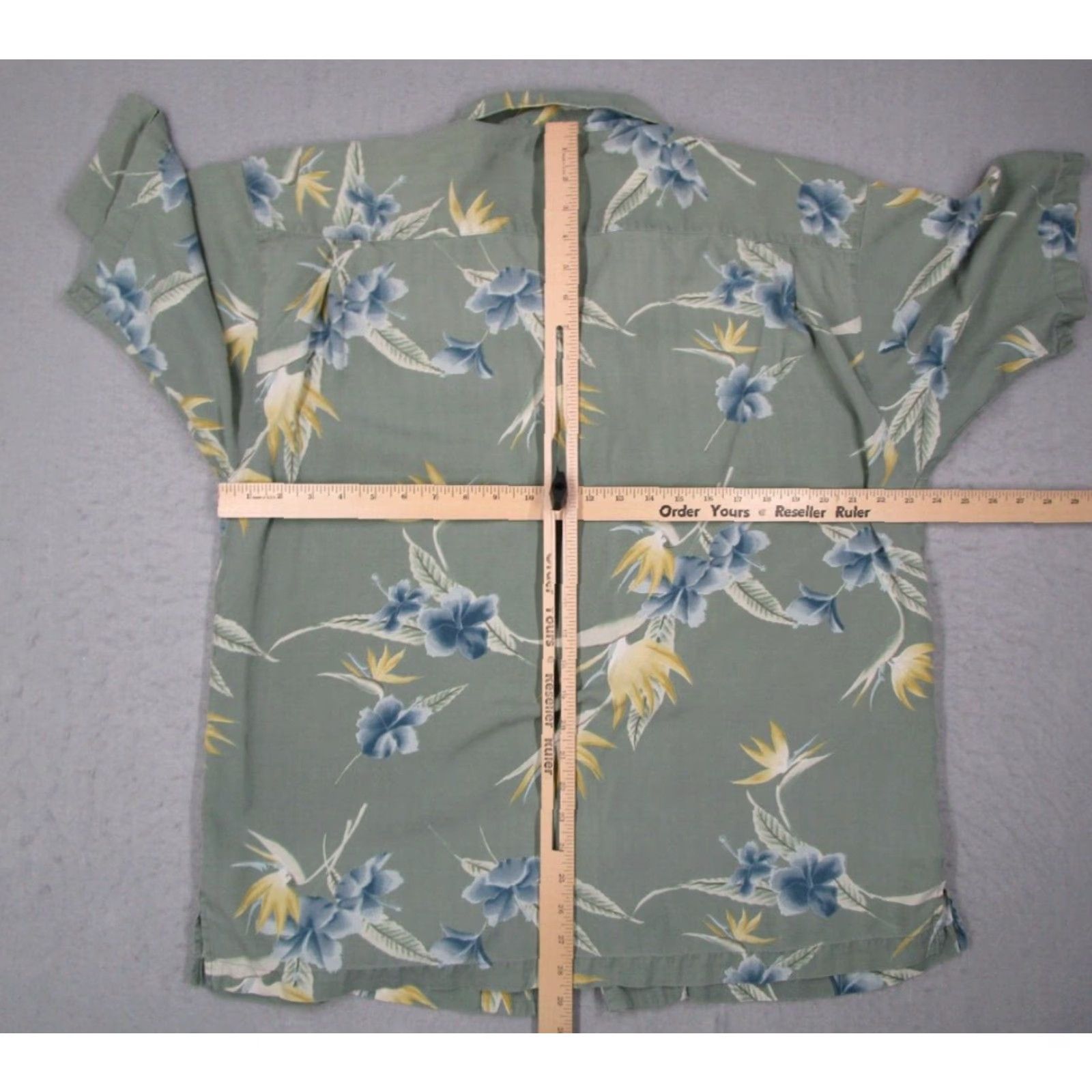 Tommy Bahama VINTAGE Tommy Bahama Shirt Mens Extra Large Green Silk Button Up Hawaiian Size US XL / EU 56 / 4 - 4 Thumbnail