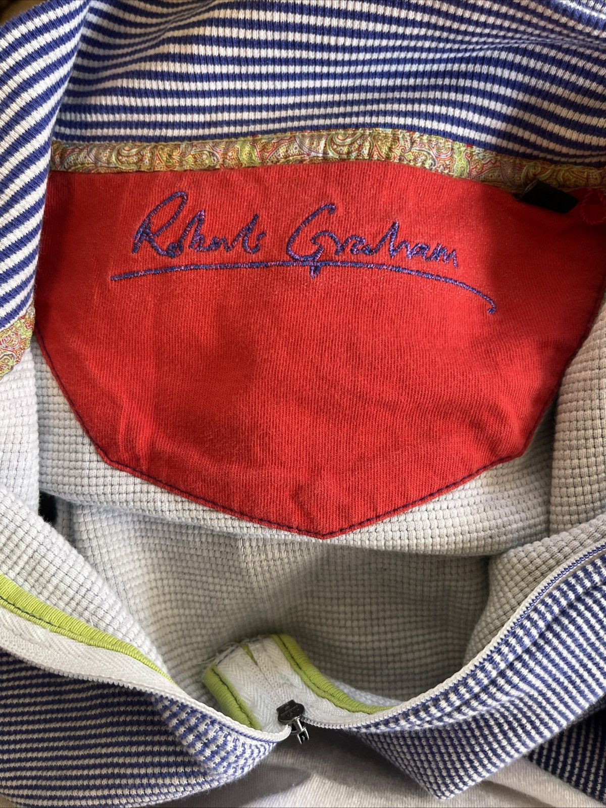 Robert Graham Robert Graham top polo striped blue large Size US XL / EU 56 / 4 - 9 Thumbnail