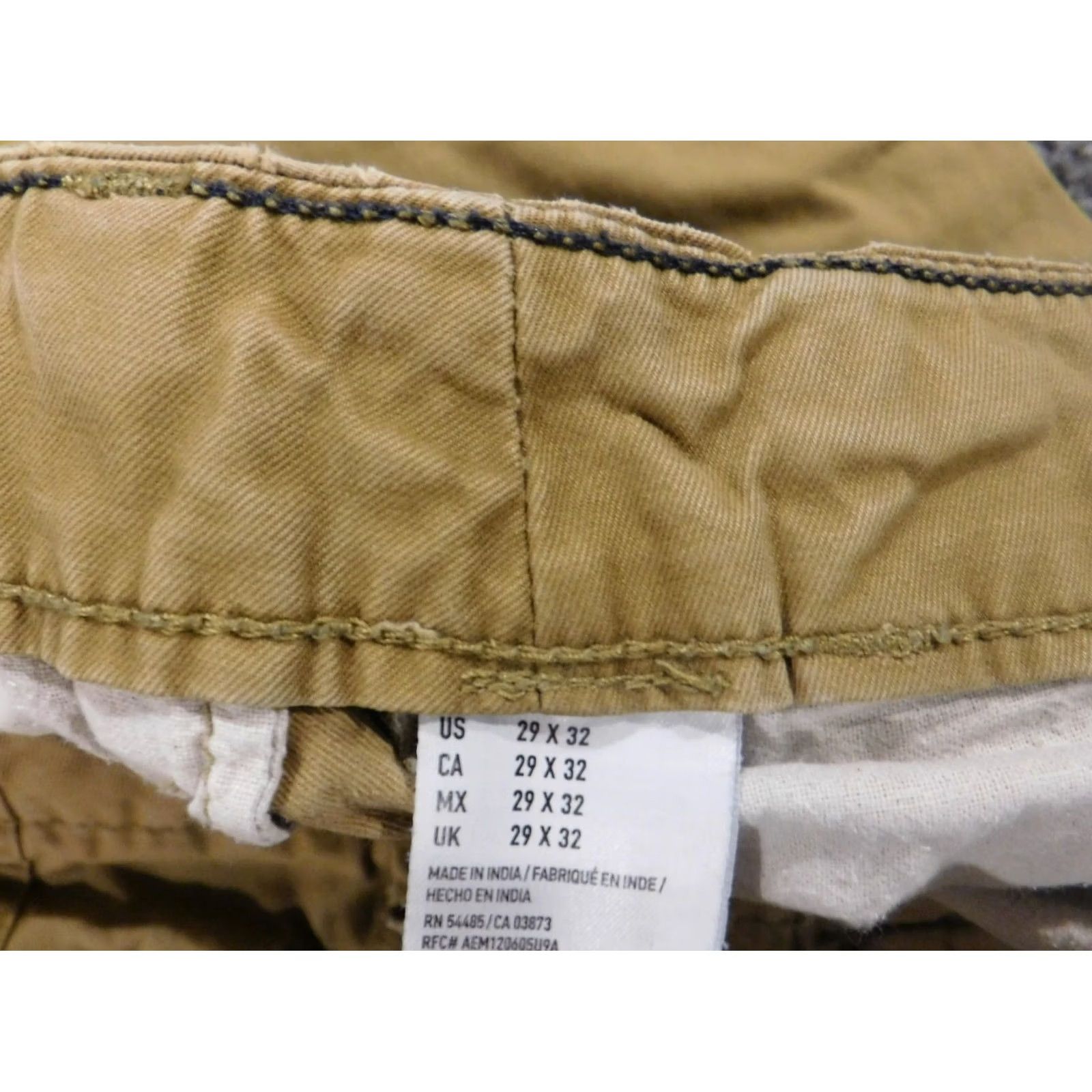 American Eagle Outfitters American Eagle Outfitters Pants Men 29x28 Beige Slim Straight Chino Canvas Relaxed Straight 33 Inseam Vintage No Nat Size US 29 - 4 Thumbnail