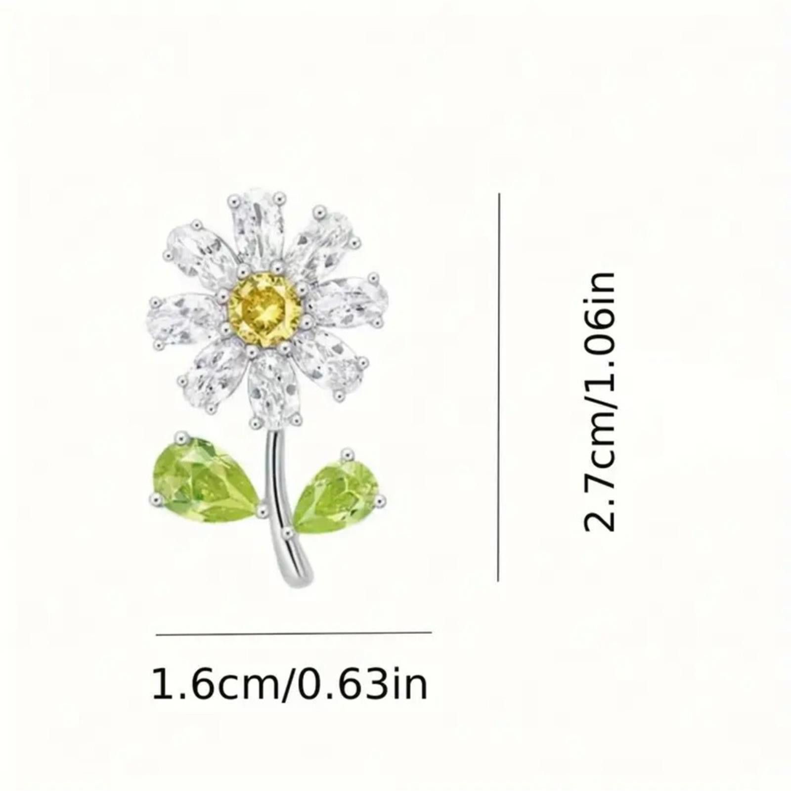 Designer Daisy Crystal Cz Diamond Earrings Size ONE SIZE - 5 Thumbnail