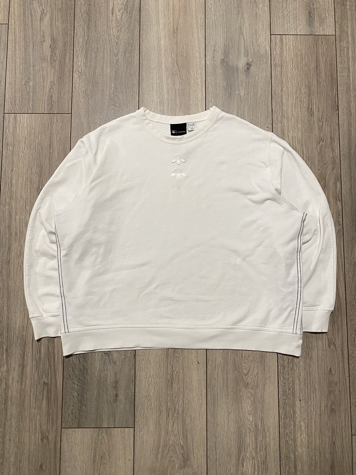 Alexander Wang Adidas Alexander Wang Sweatshirt Logo Crew White Opium Y2K Size US XL / EU 56 / 4 - 1 Thumbnail