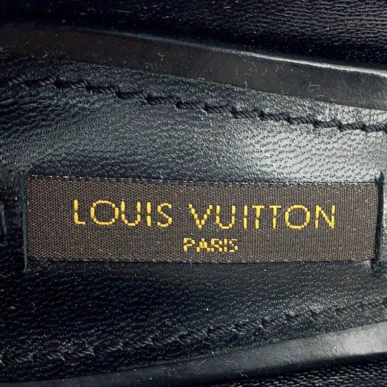 Louis Vuitton Louis Vuitton Black square-button fish-mouth stiletto pump Size US 12 / IT 42 - 8 Thumbnail