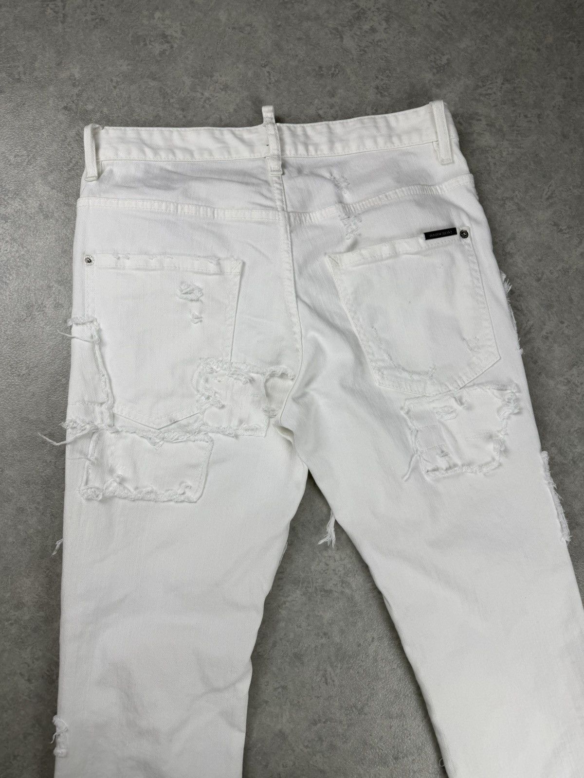Dsquared2 Dsquared2 Skater Jeans White Distressed Patchwork Size 46 Size US 29 - 12 Thumbnail