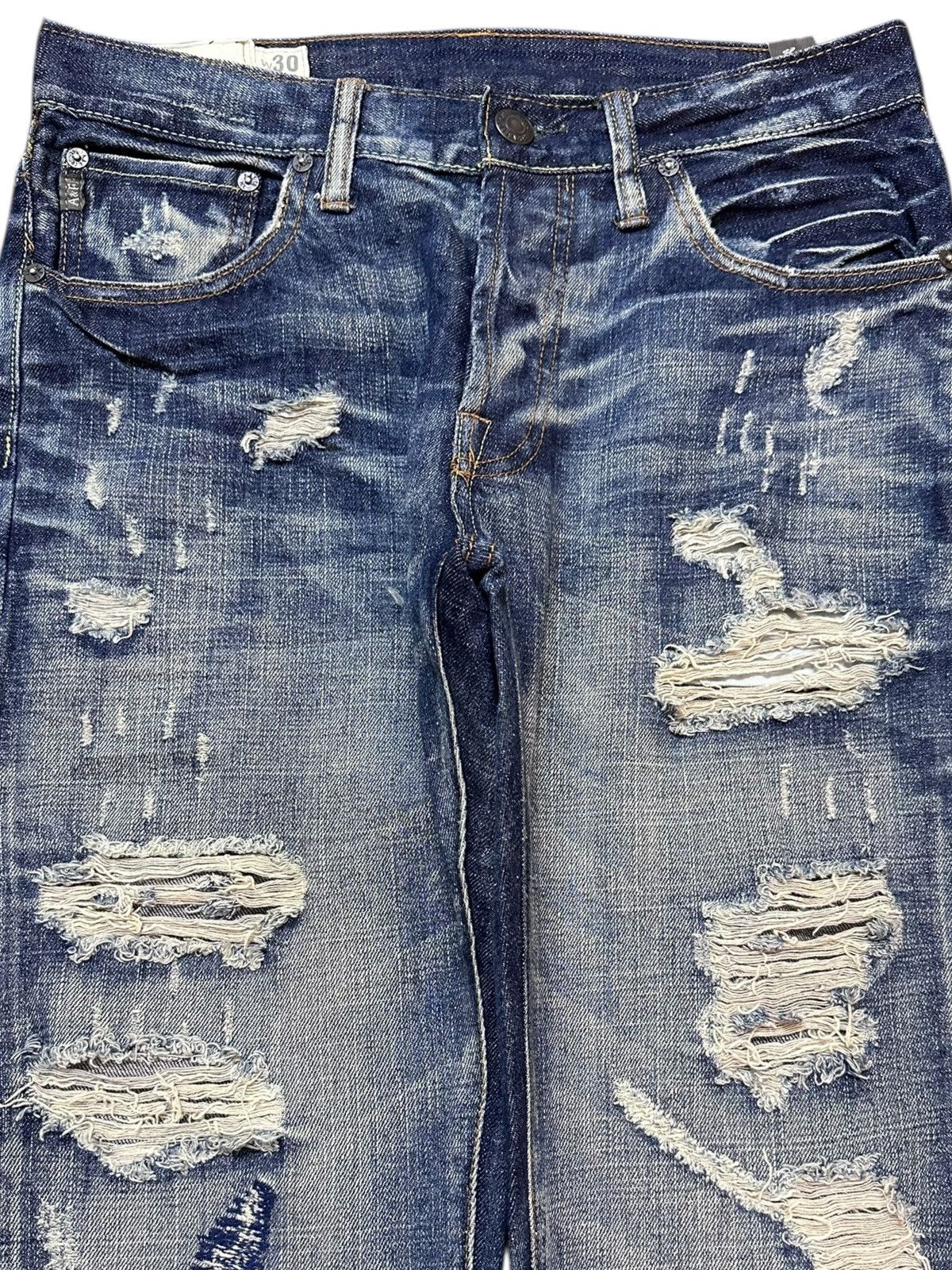 Abercrombie & Fitch Vintage Abercrombie&Fitch Horton Straight Ripped Denim Size US 30 / EU 46 - 2 Thumbnail