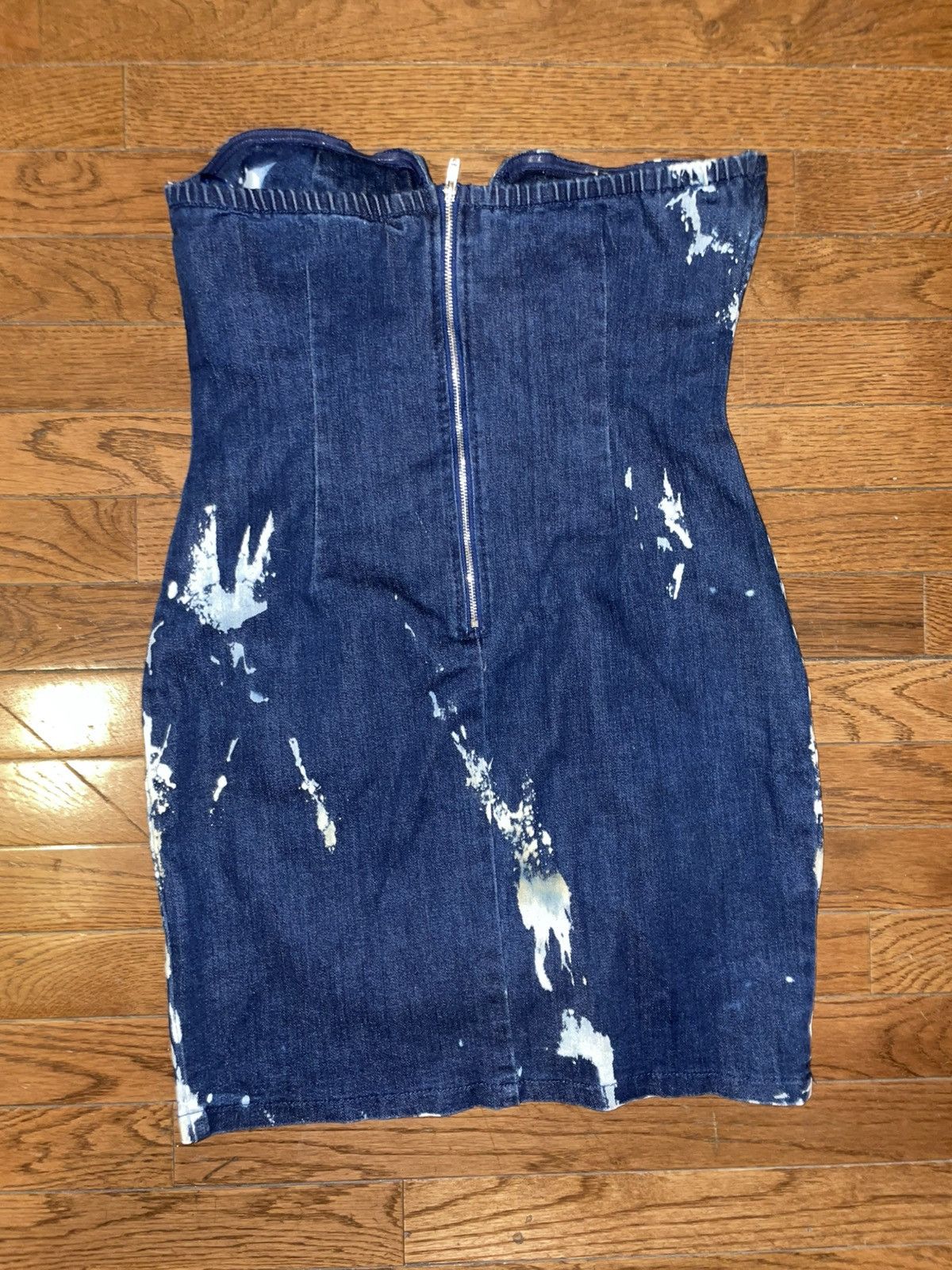 Other Custom distressed denim rhinestone body con dress Size S / US 4 / IT 40 - 5 Thumbnail