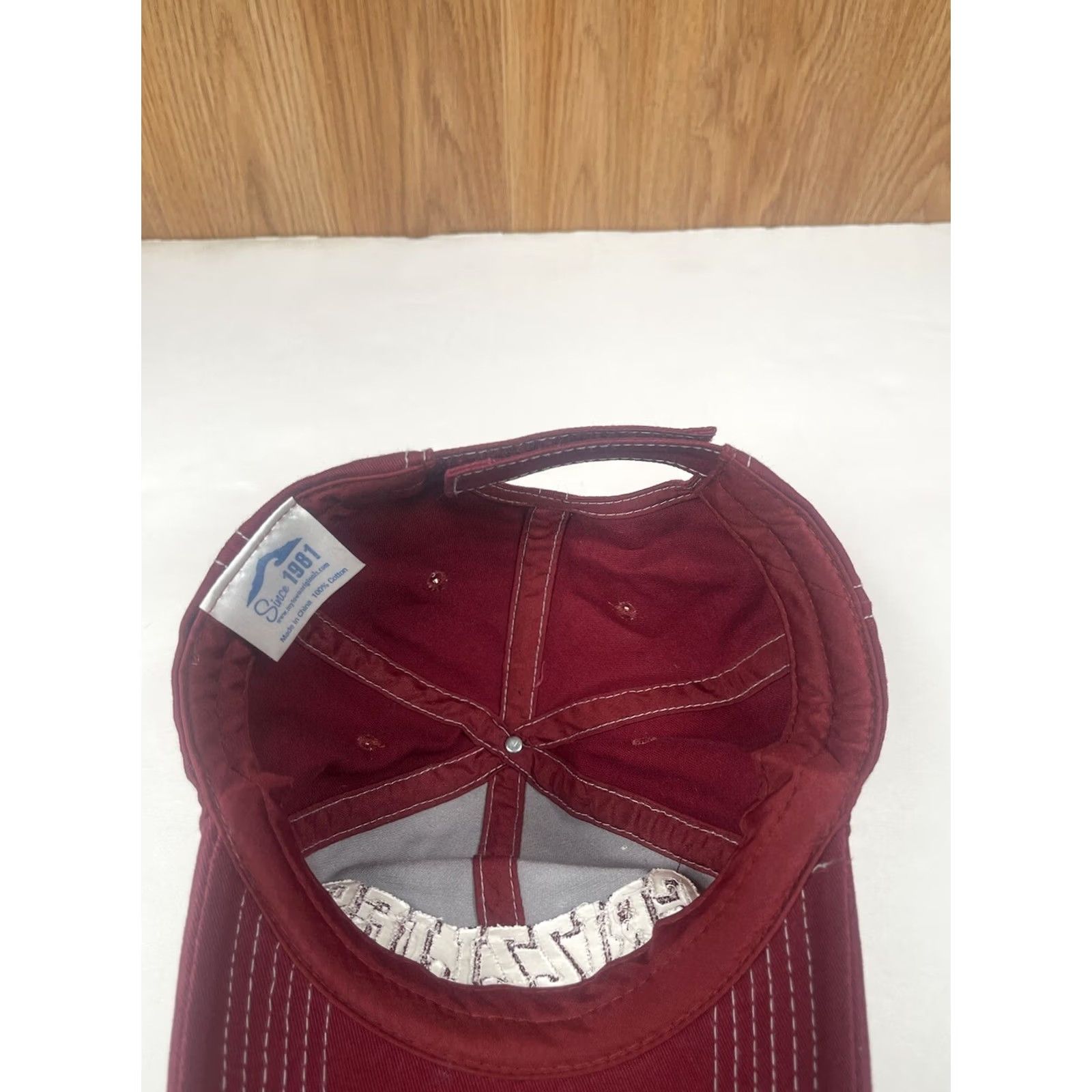 Vintage Goffstown Grizzlies Baseball Hat Cap Maroon Gray Adjustable StrapBack Men Baseball Cap Mens Size ONE SIZE - 8 Thumbnail