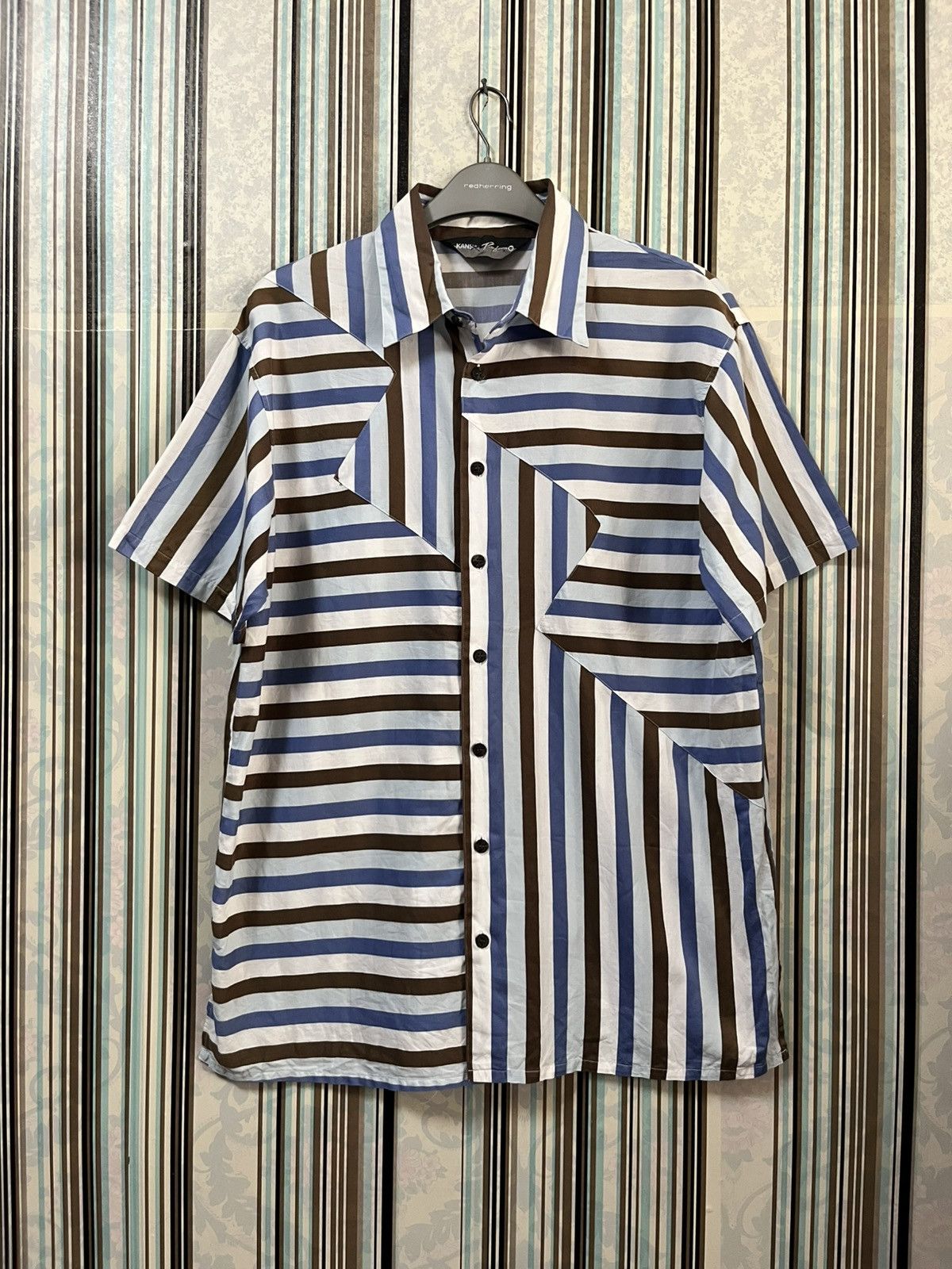 Kansai Yamamoto 1990s kansai profumo abstract stitching multicolor #F3 Size US M / EU 48-50 / 2 - 5 Thumbnail