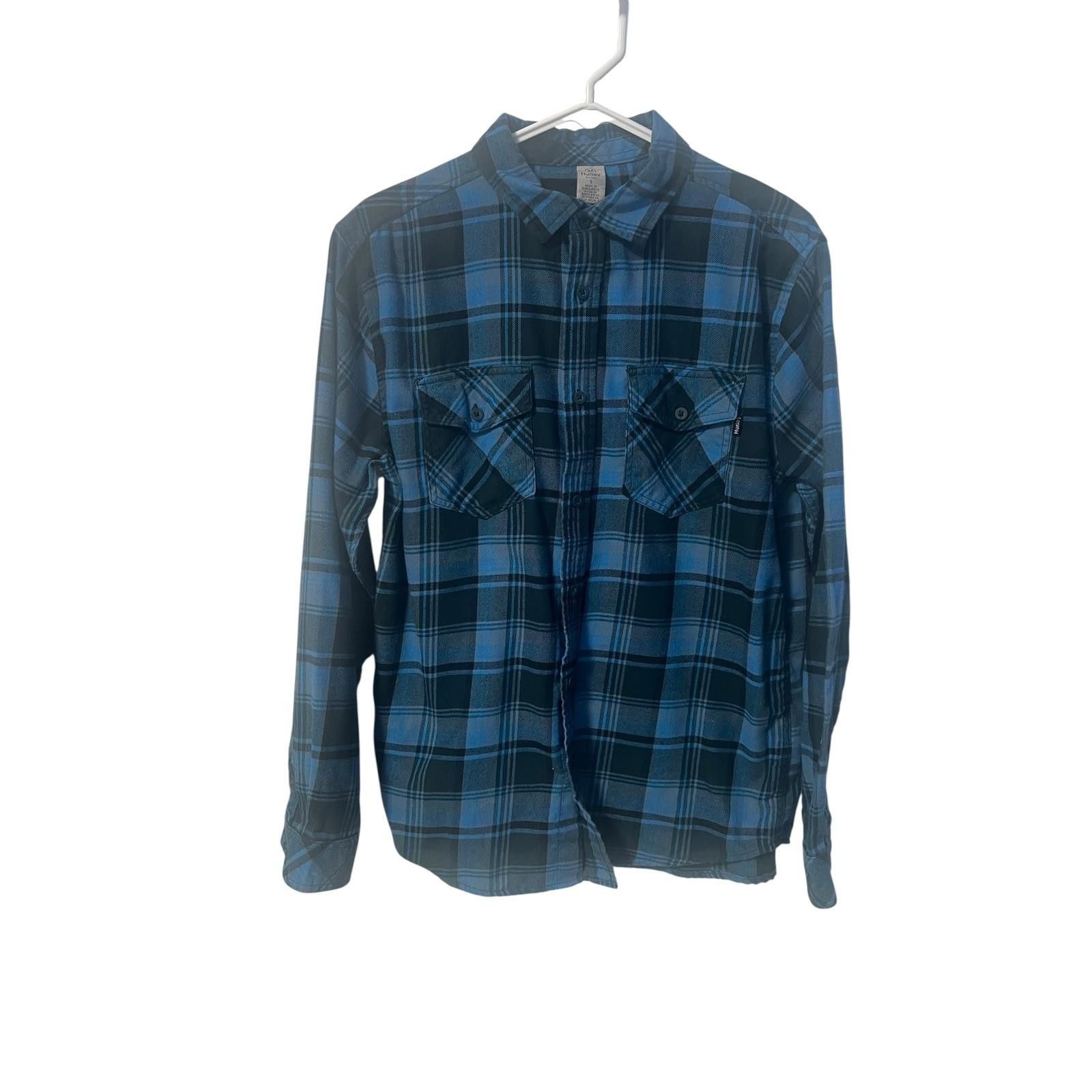 Hurley Hurley Flannel Shirt Long Sleeve Plaid Blue Black Mens Small Size US S / EU 44-46 / 1 - 1 Thumbnail