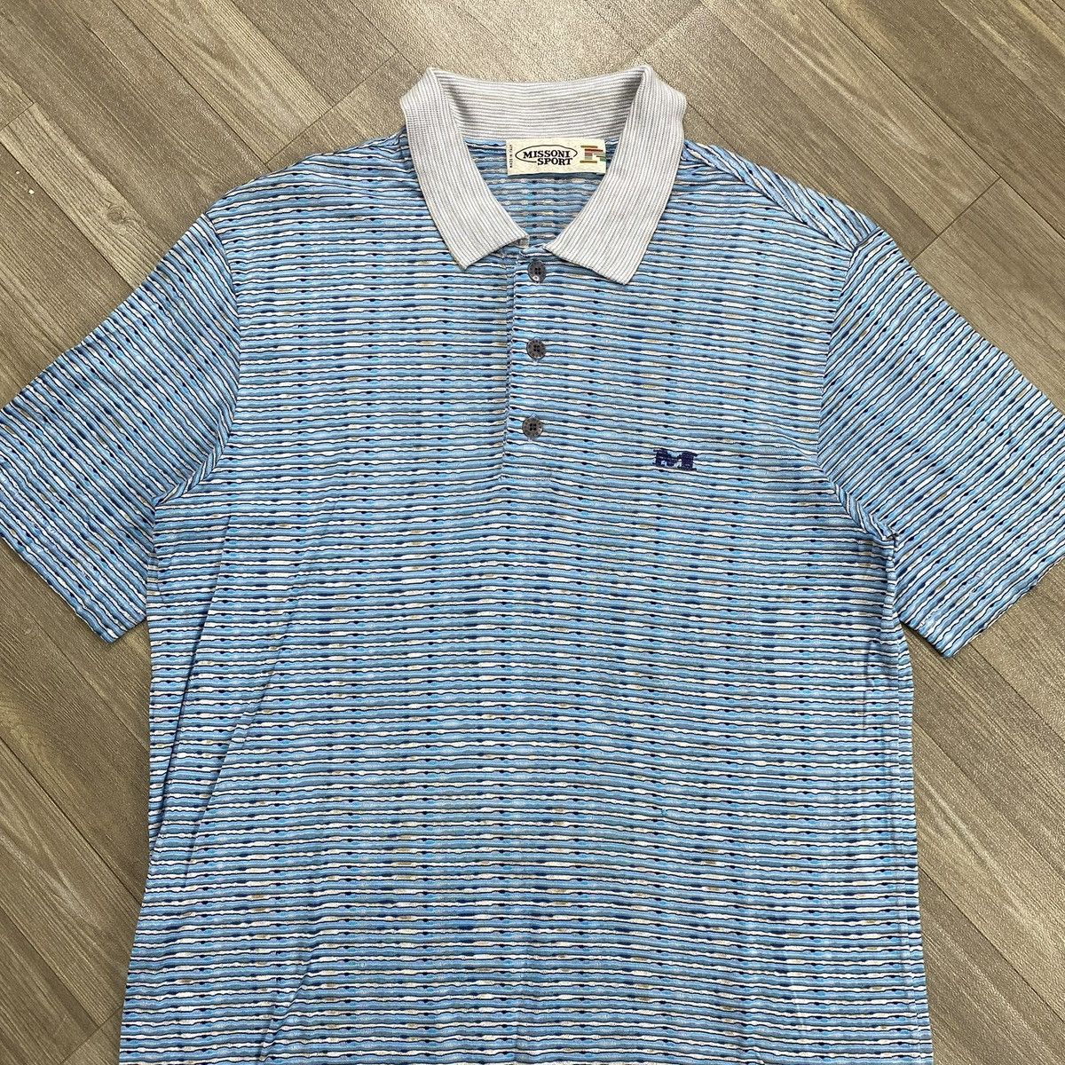 Missoni Vintage Missoni Sport Italy 3D Cable Polo Shirt Coogi Size US S / EU 44-46 / 1 - 2 Thumbnail