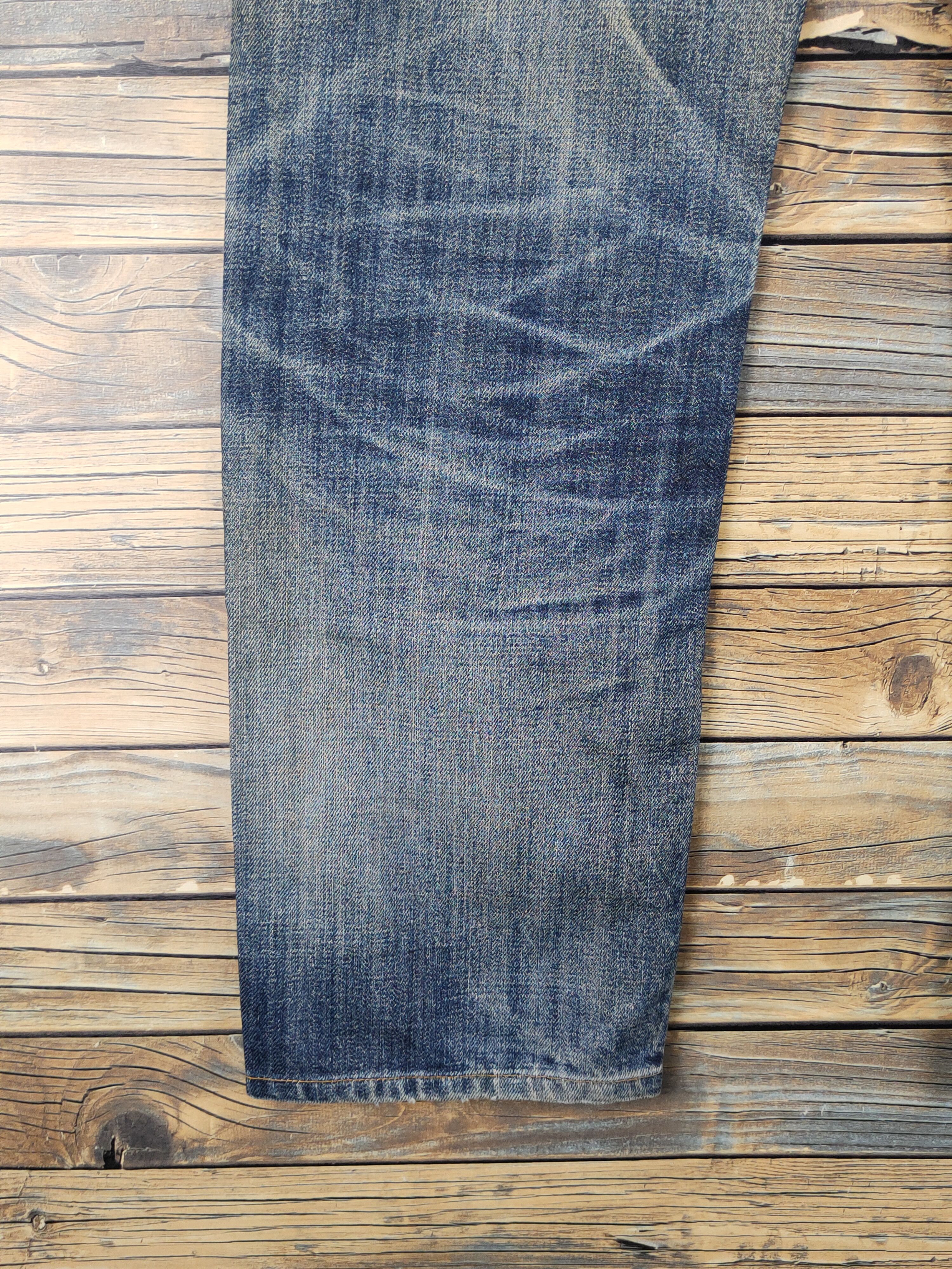 Japanese Brand Uniqlo Dark Blue Distressed Ripped Jeans #W1383 Size US 31 - 9 Thumbnail