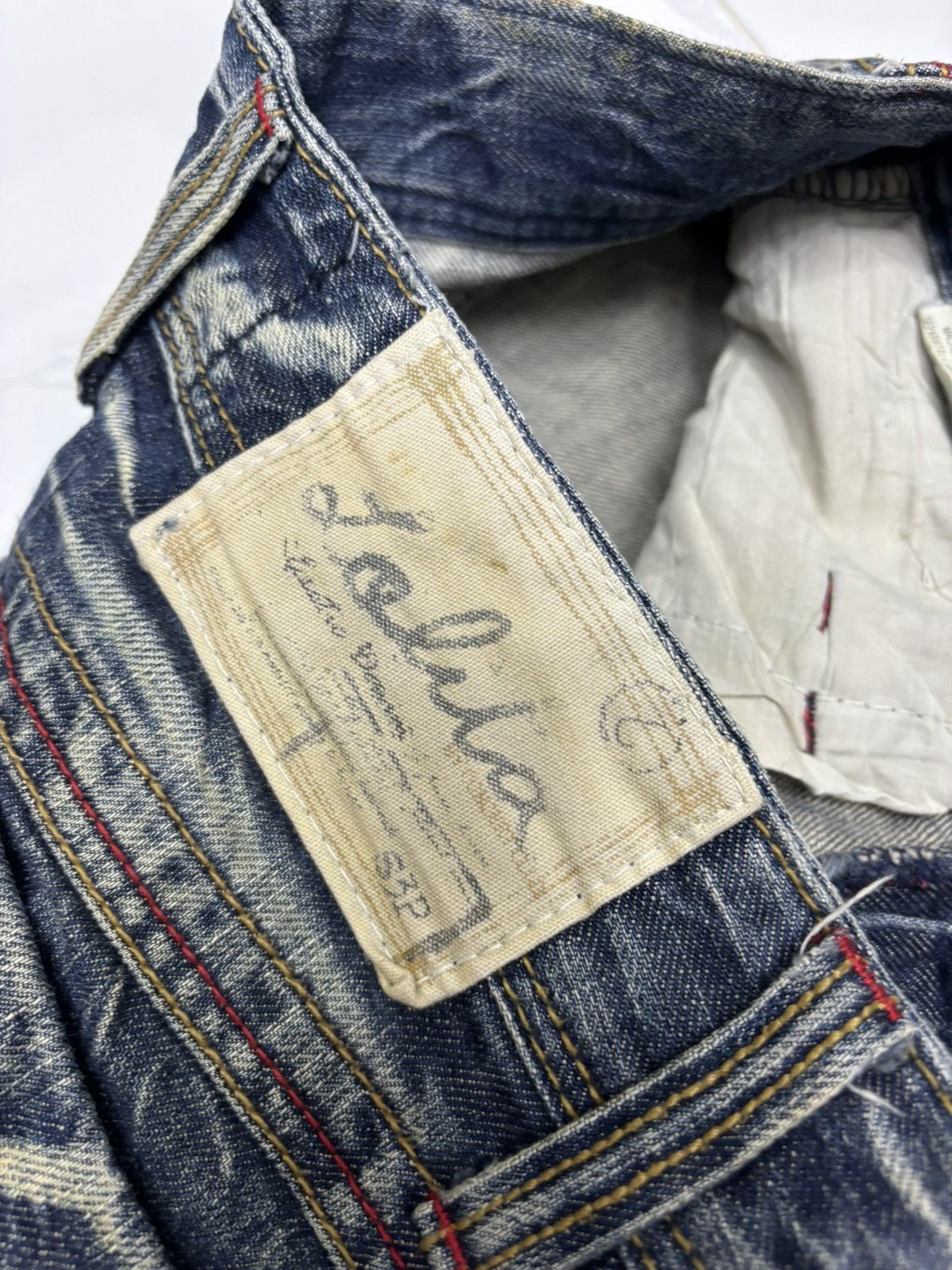 Japanese Brand Vintage Lolita Flare Distressed Denim Jeans Size 29" - 10 Thumbnail
