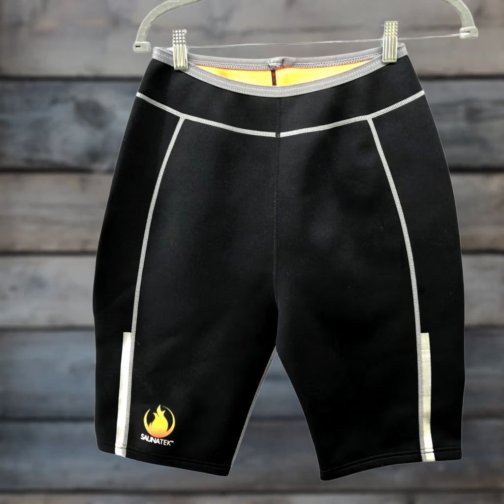 Vintage Saunatek Neoprene Shorts Womens M Black Slimming Size 32" / US 10 / IT 46 - 1 Thumbnail