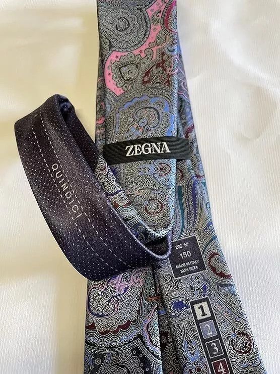 Ermenegildo Zegna New Ermenegildo Zegna Quindici #150 Paisley Silk Tie Size ONE SIZE - 8 Thumbnail