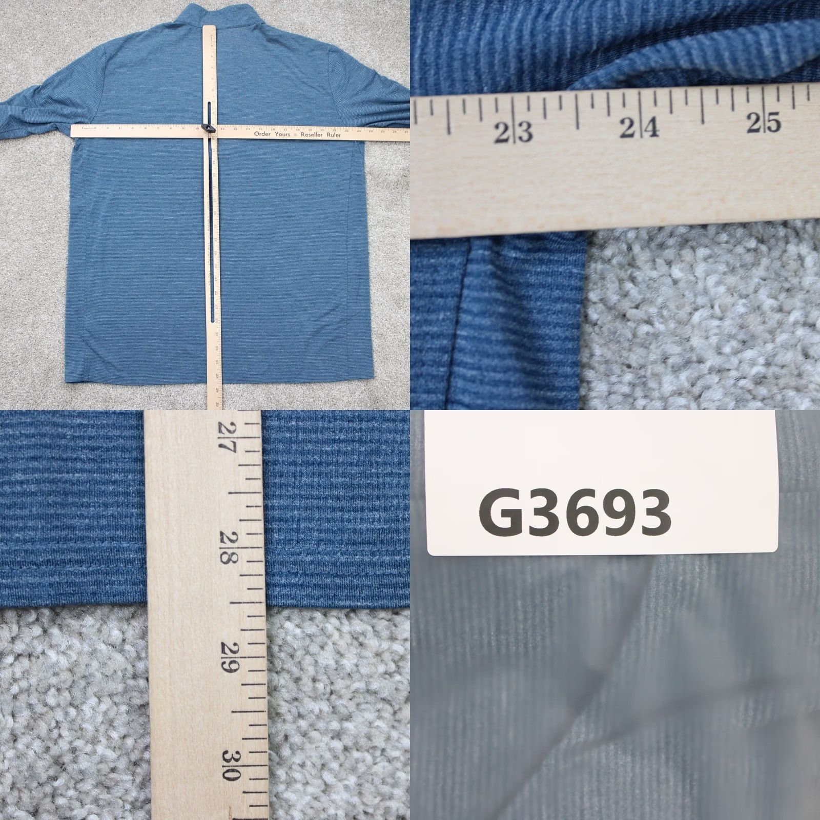Royal Robbins Royal Robbins Sweatshirt Mens XL Blue 1/4 Zip Fleece Polyester Stretch L/S Mock Neck Pullover Active Outdoor Hiking Regular Fit Vintage No Size US XL / EU 56 / 4 - 9 Thumbnail