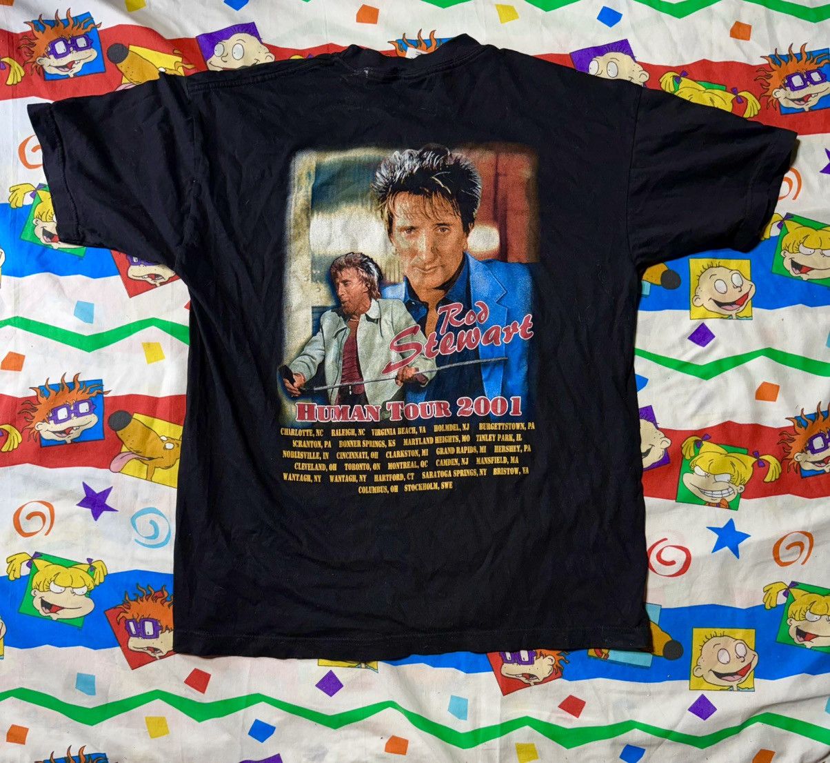 Other Vintage Rod Stewart Adult Tour Shirt Human Tour 2001 Size US L / EU 52-54 / 3 - 3 Thumbnail