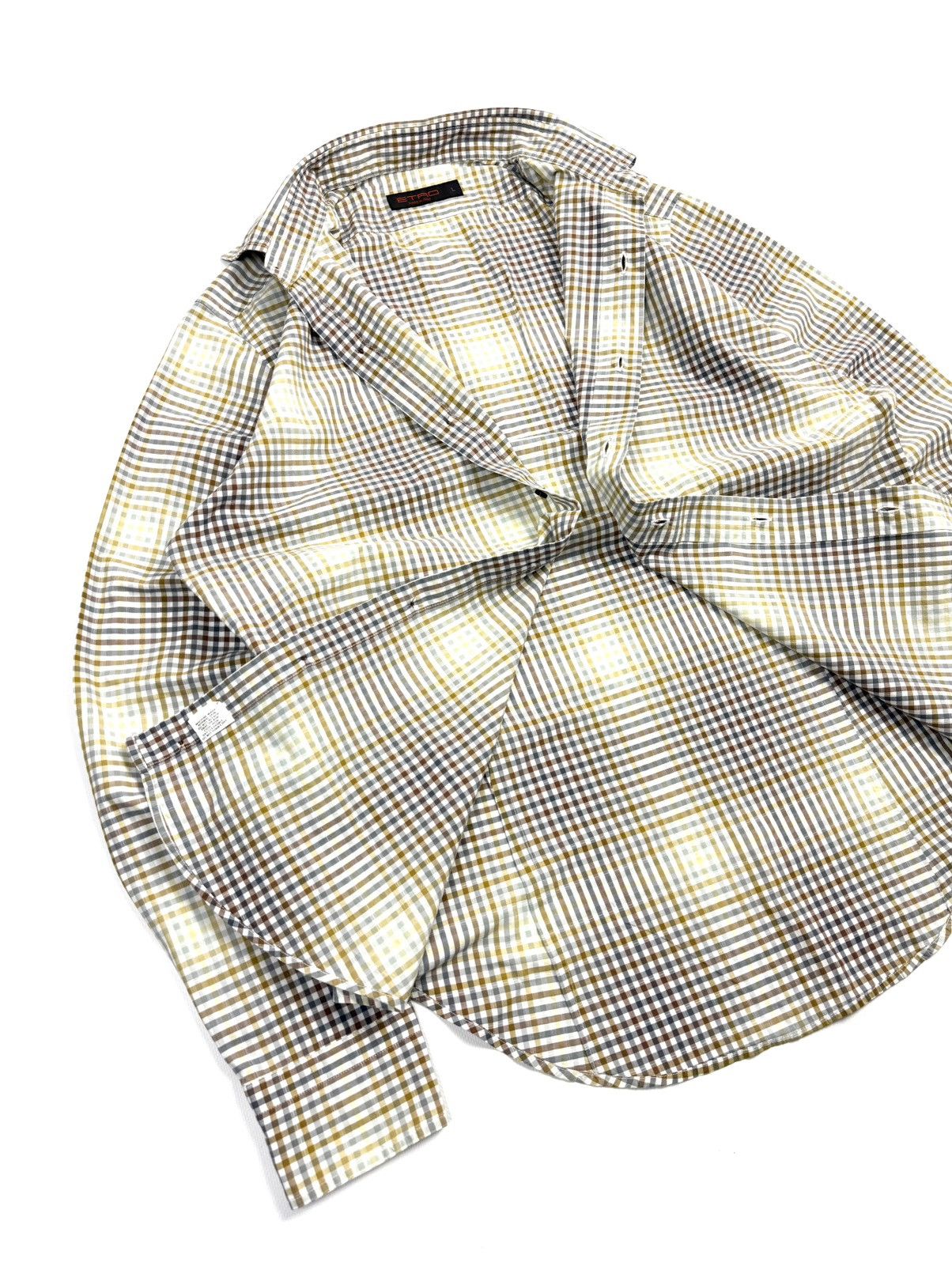 Etro Etro Vintage Plaid Button-Up Shirt Cotton Italy L Luxyry Size US L / EU 52-54 / 3 - 5 Thumbnail