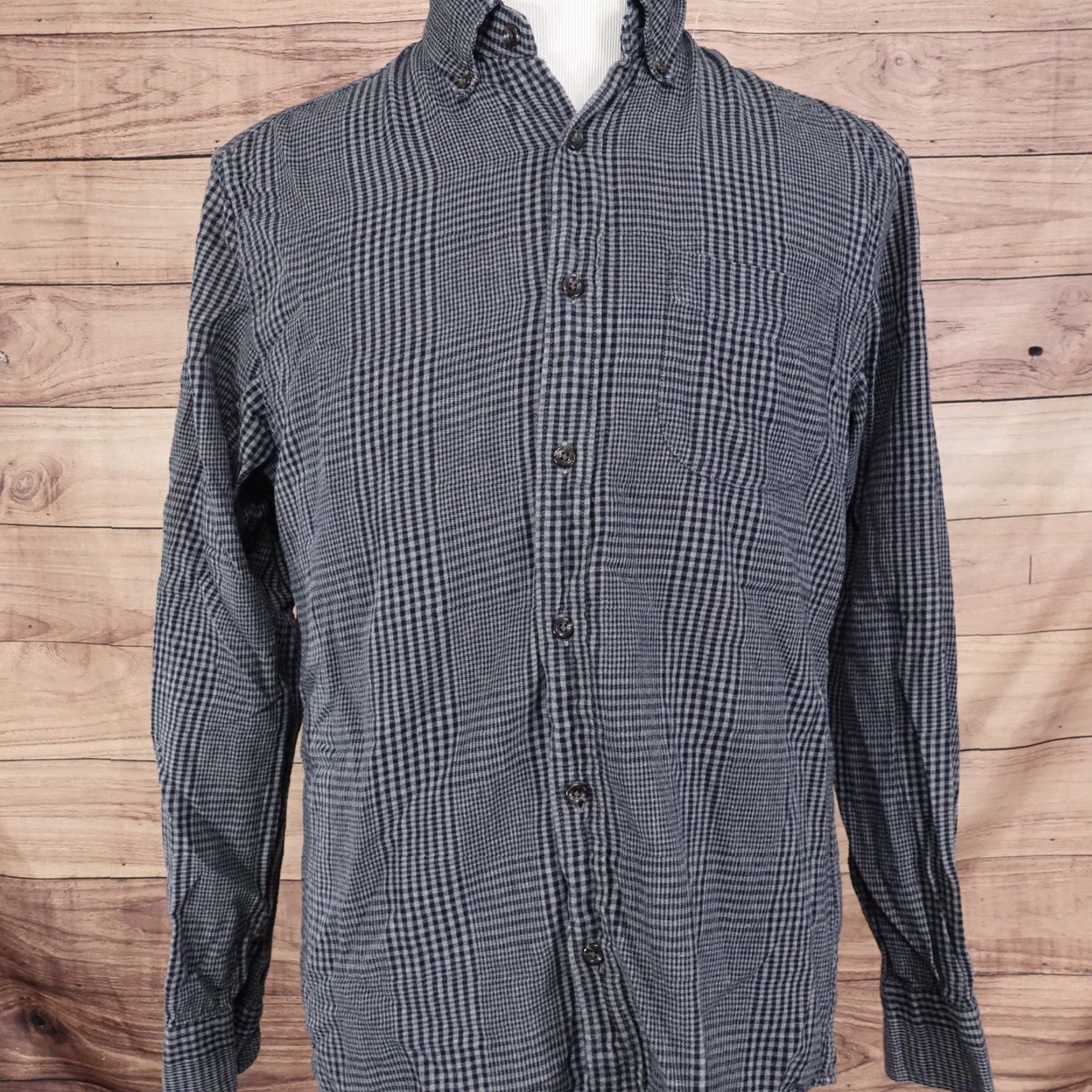 J.Crew Vintage J.Crew Slim Fit Grey Check Button-Down Shirt Men Medium Size US M / EU 48-50 / 2 - 3 Thumbnail