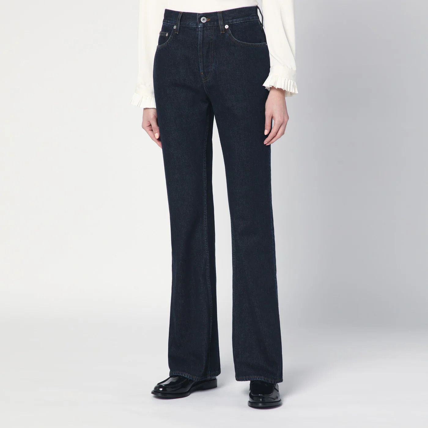 Burberry o1d2blof0426 Flared Jeans in Dark Blue Size 28" / US 6 / IT 42 - 1 Thumbnail