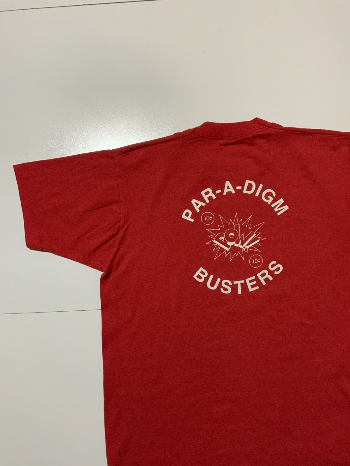 Fruit Of The Loom × Vintage VTG Paradigm Busters Pow! Single Stitch 50/50 T-Shirt Size US L / EU 52-54 / 3 - 4 Thumbnail