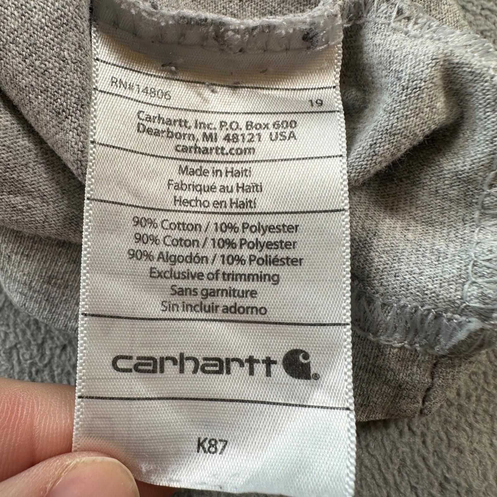 Carhartt Carhartt K87 T Shirt Large Mens Gray Workwear Short Sleeve Size US L / EU 52-54 / 3 - 4 Thumbnail