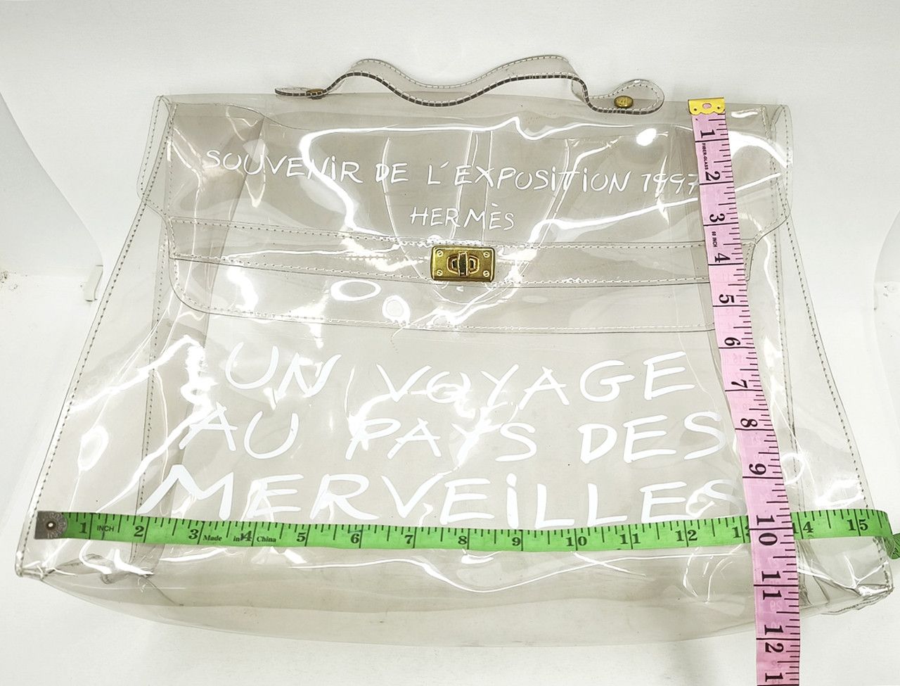 Hermes HERMES Vinyl Souvenir De L Exposition 1997 Kelly Handbag Size ONE SIZE - 16 Thumbnail