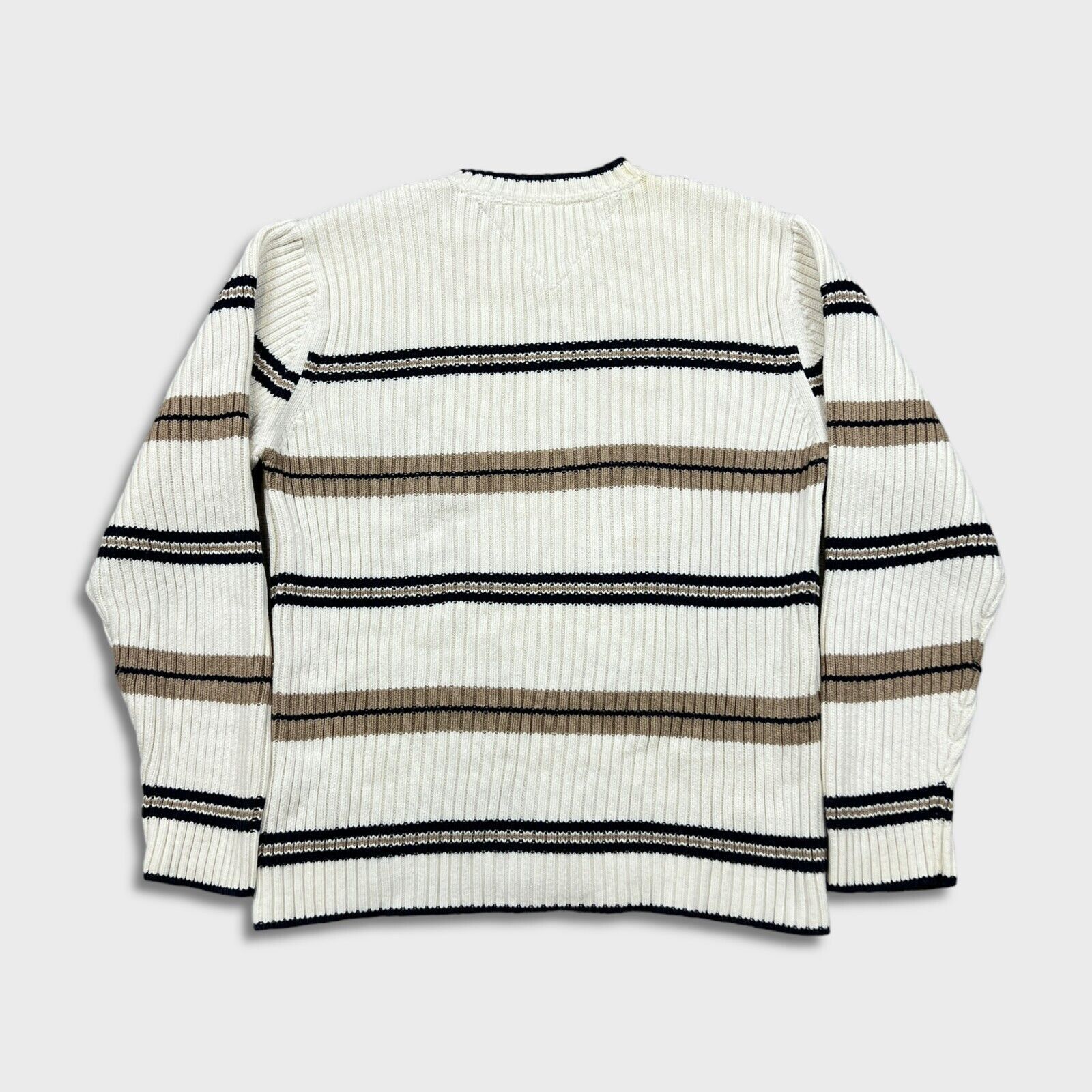 Tommy Hilfiger × Vintage VTG Tommy Hilfiger Knit Sweater Small Lion Crest Striped 90s Size US S / EU 44-46 / 1 - 5 Thumbnail