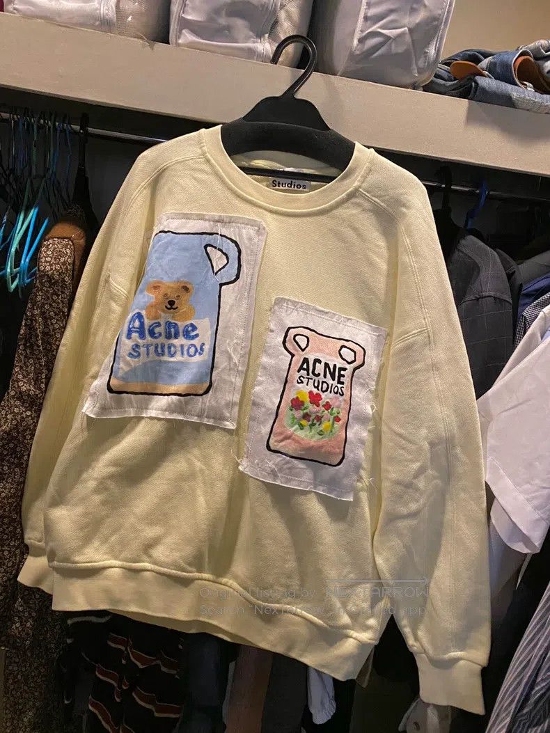 Acne Studios Acne Studios Cute Bear Letter Sweatshirt, Autumn and Winte Size S / US 4 / IT 40 - 5 Thumbnail