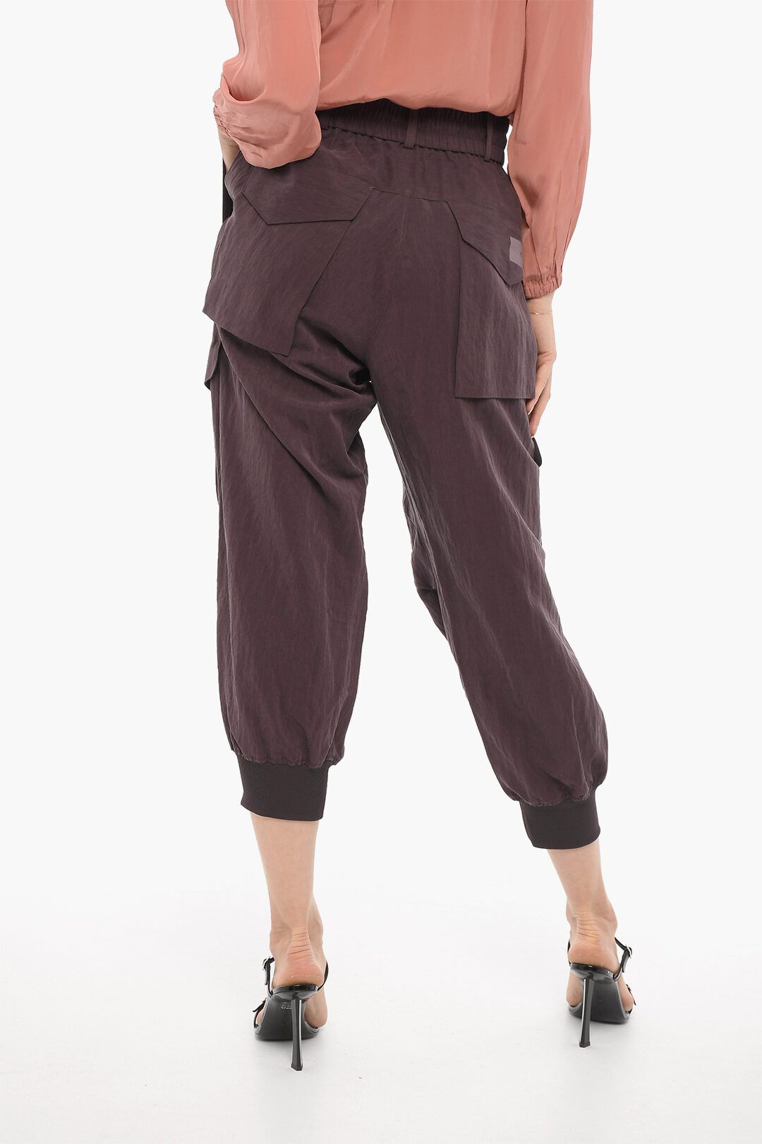 Y-3 × Yohji Yamamoto og1mm0824 Wide Leg Cargo Pants with Elastic Waistband Size 26" / US 2 / IT 38 - 2 Thumbnail